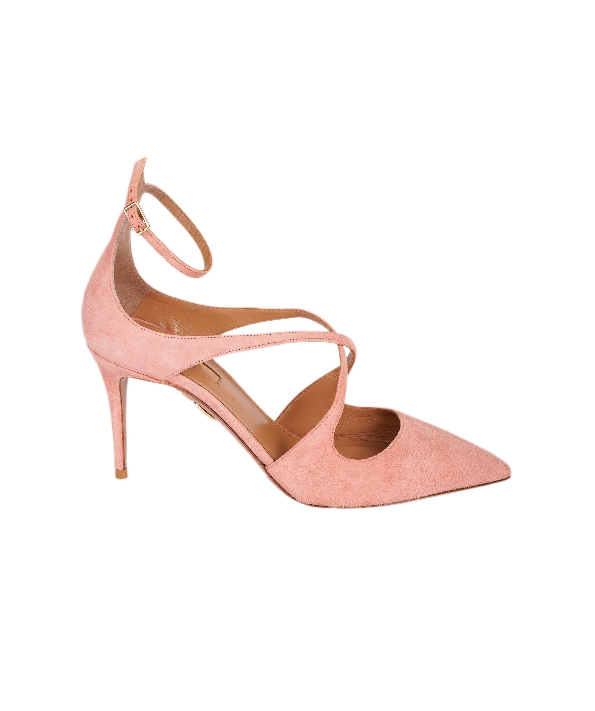 Aquazzura Aquazurra viviana pump suede heels in jaipur pink - AJC0838