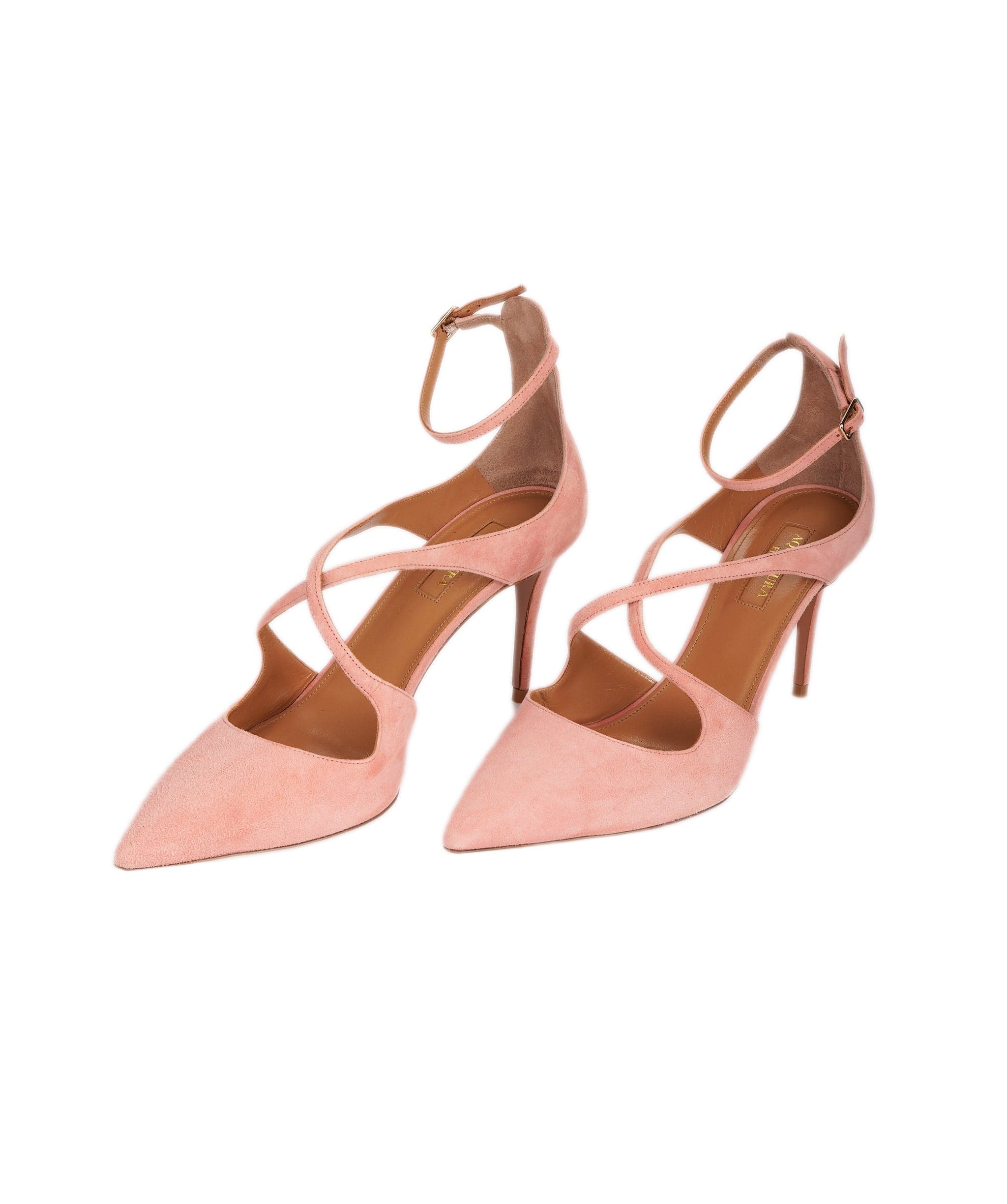 Aquazzura Aquazurra viviana pump suede heels in jaipur pink - AJC0838