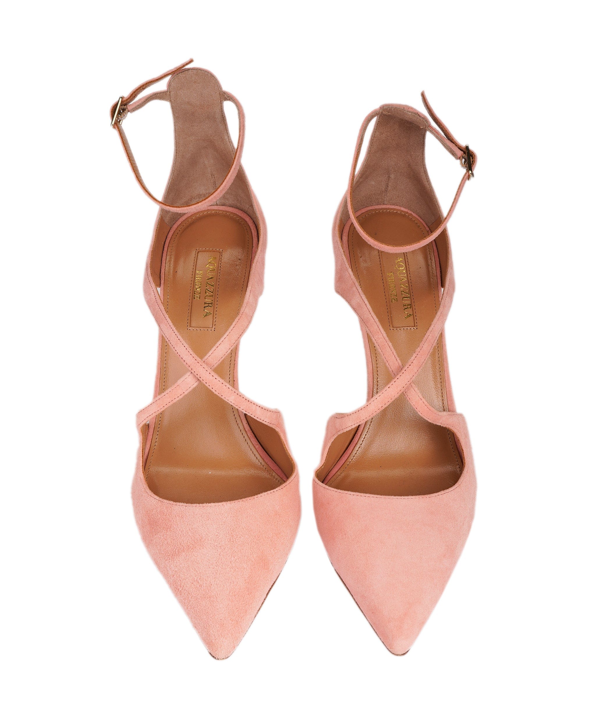 Aquazzura Aquazurra viviana pump suede heels in jaipur pink - AJC0838