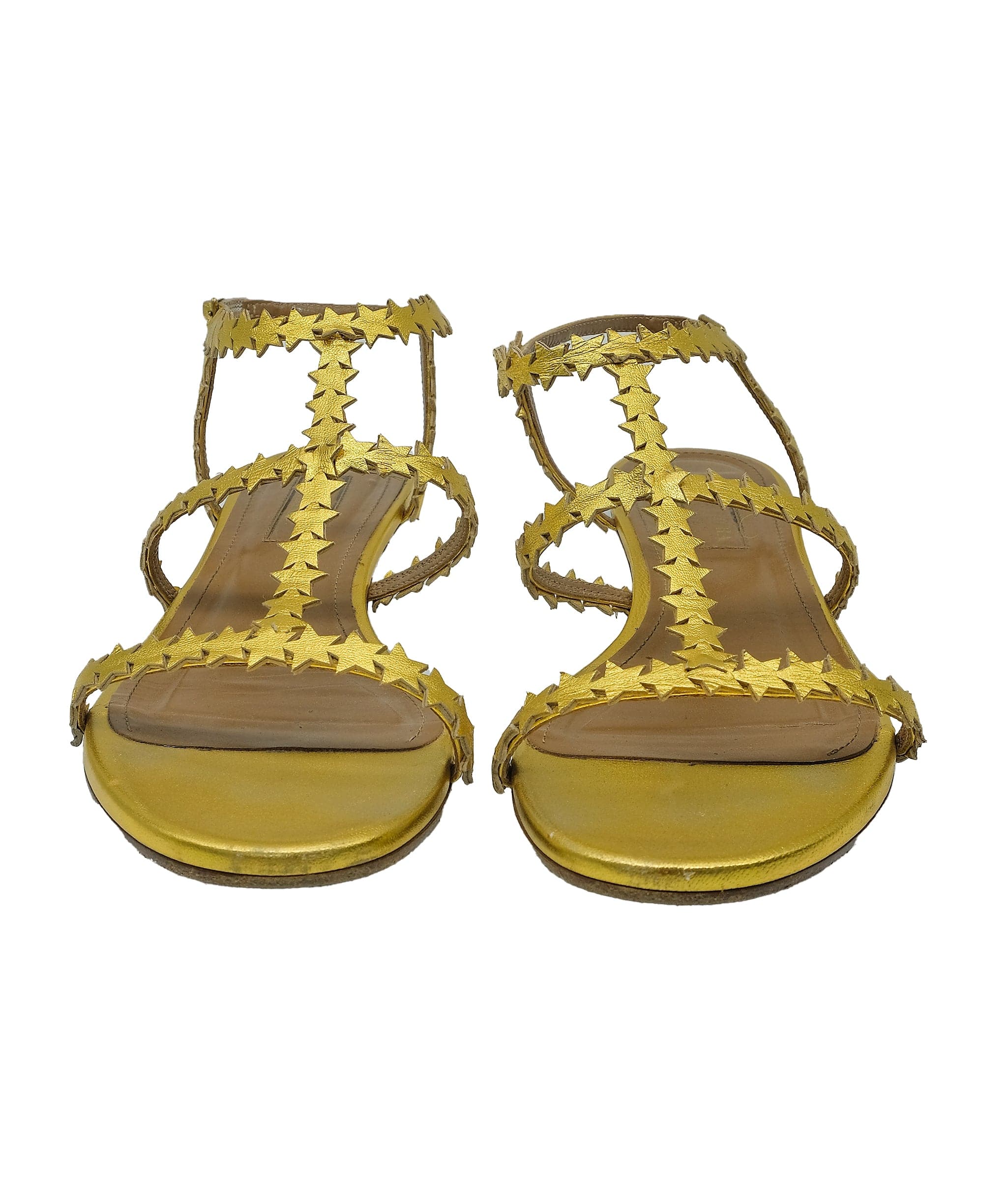 Aquazzura Aquazzura Flat Sandals Gold Star Design 36 RJC3284