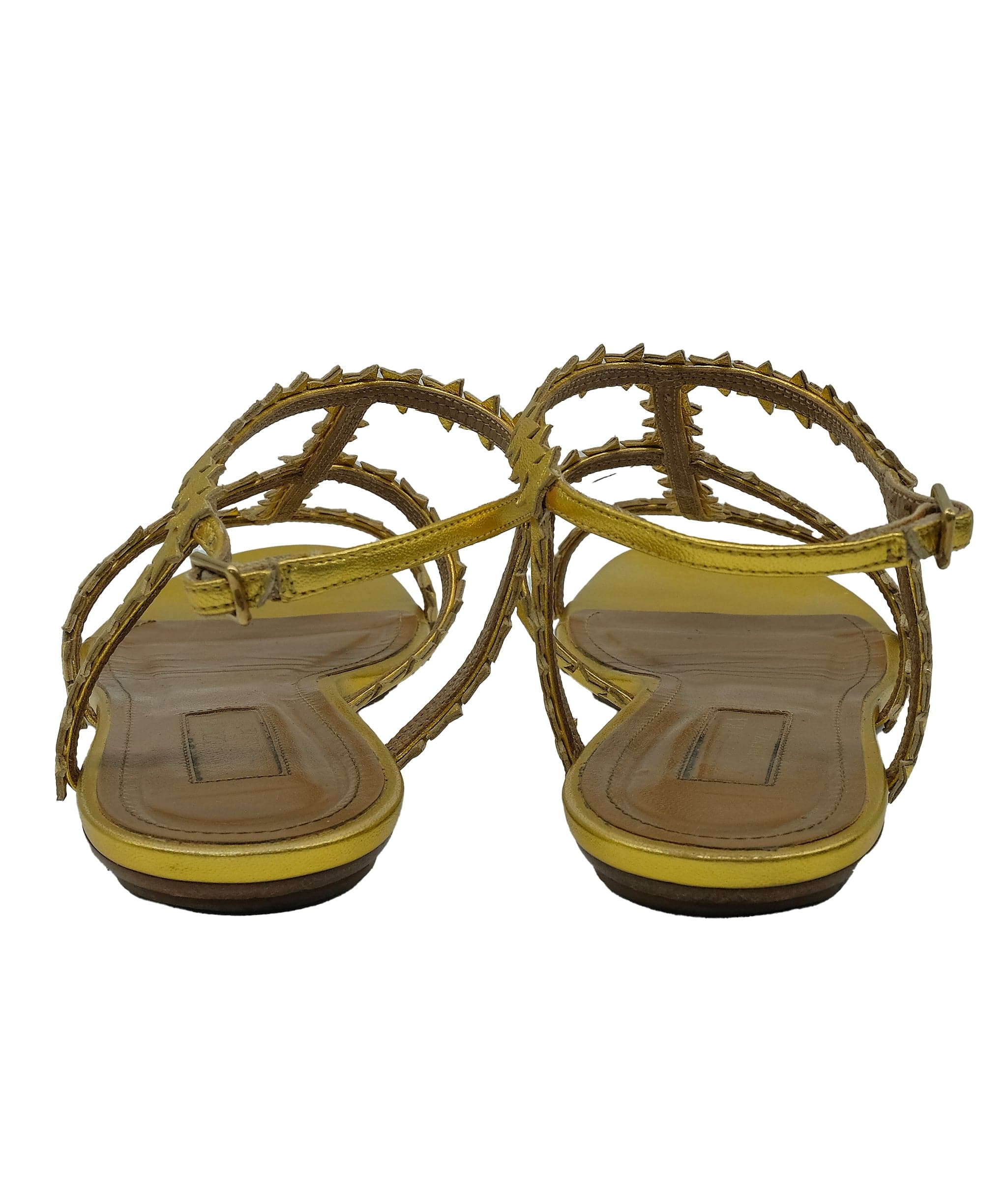 Aquazzura Aquazzura Flat Sandals Gold Star Design 36 RJC3284