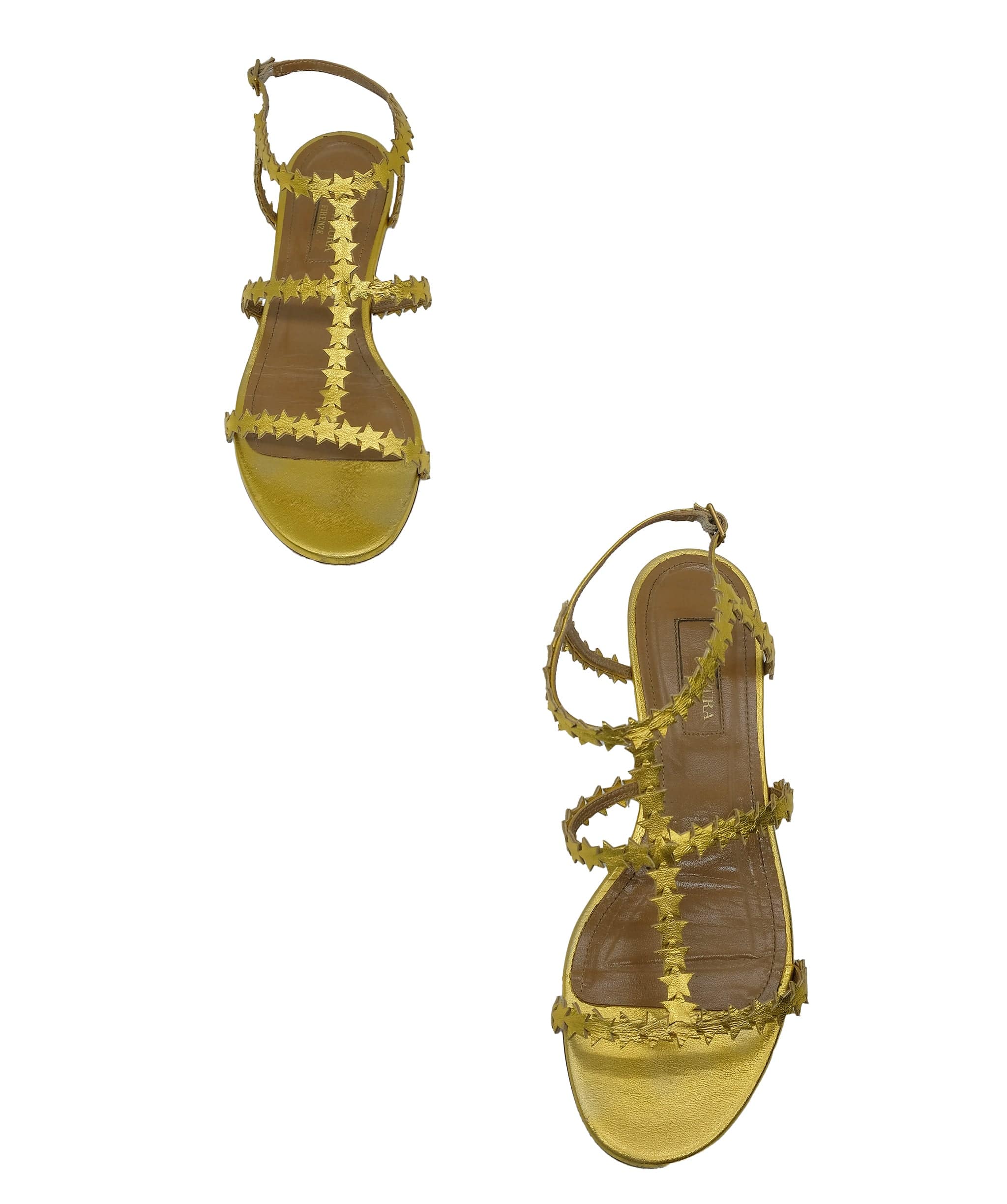 Aquazzura Aquazzura Flat Sandals Gold Star Design 36 RJC3284