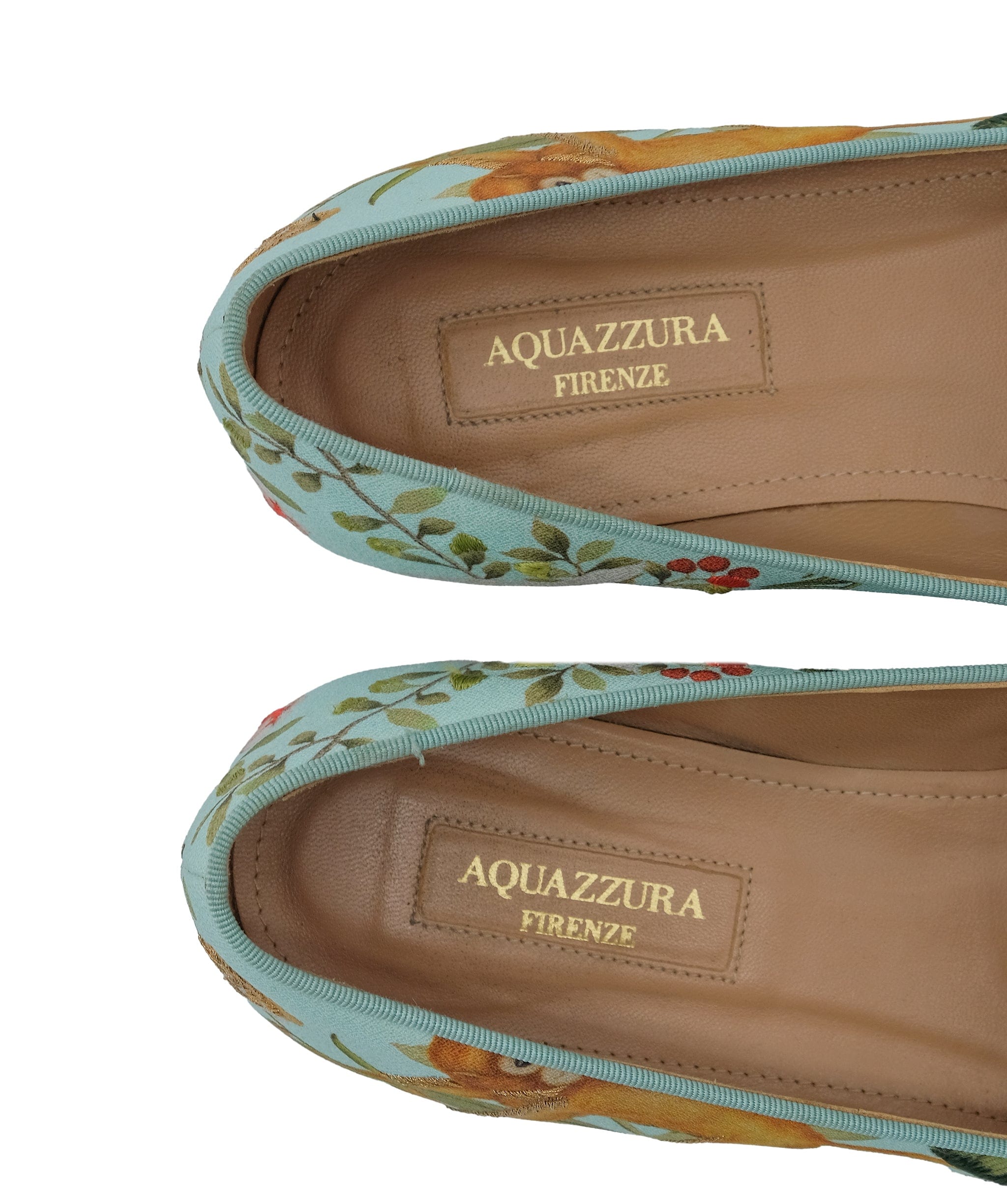 Aquazzura Aquazzura Loafers Embroidery Green 36 RJC3280