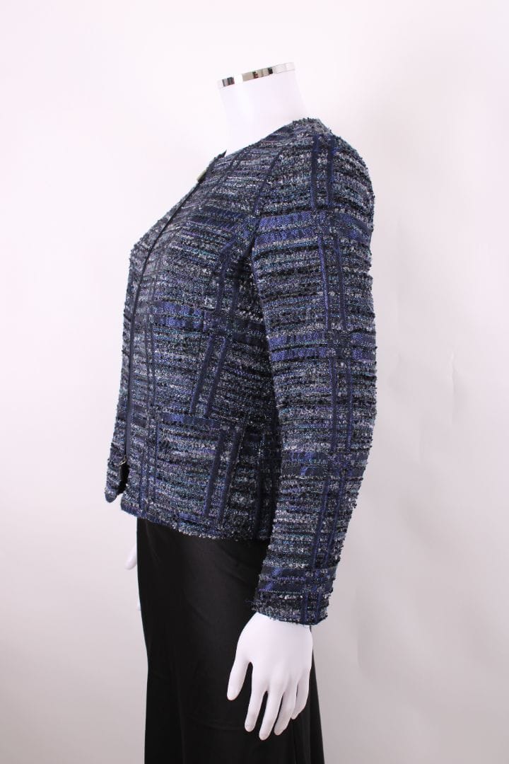 Armani Collezioni Armani Collezioni Boucle Zip Jacket Navy/ Blue S