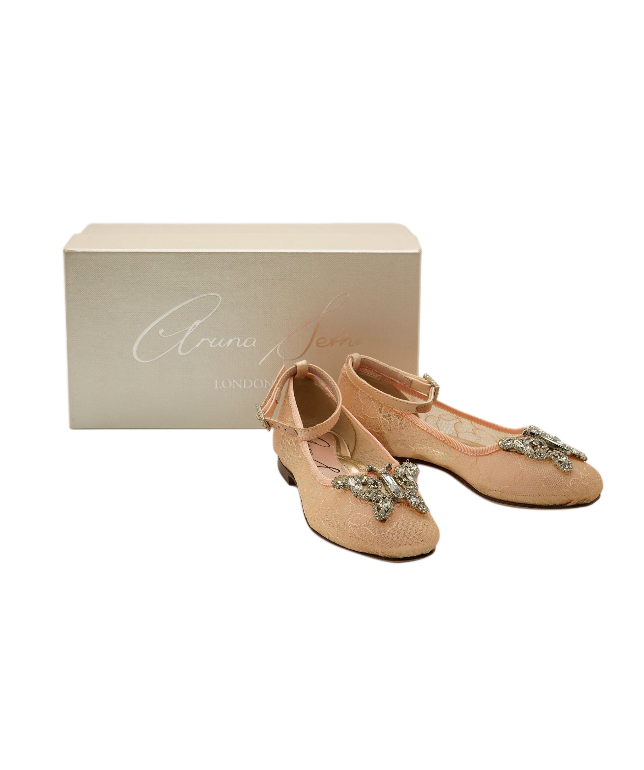 Aruna Seth Aruna Seth Chantilly Blush Lace Ballet Shoes 26 DBXL0062