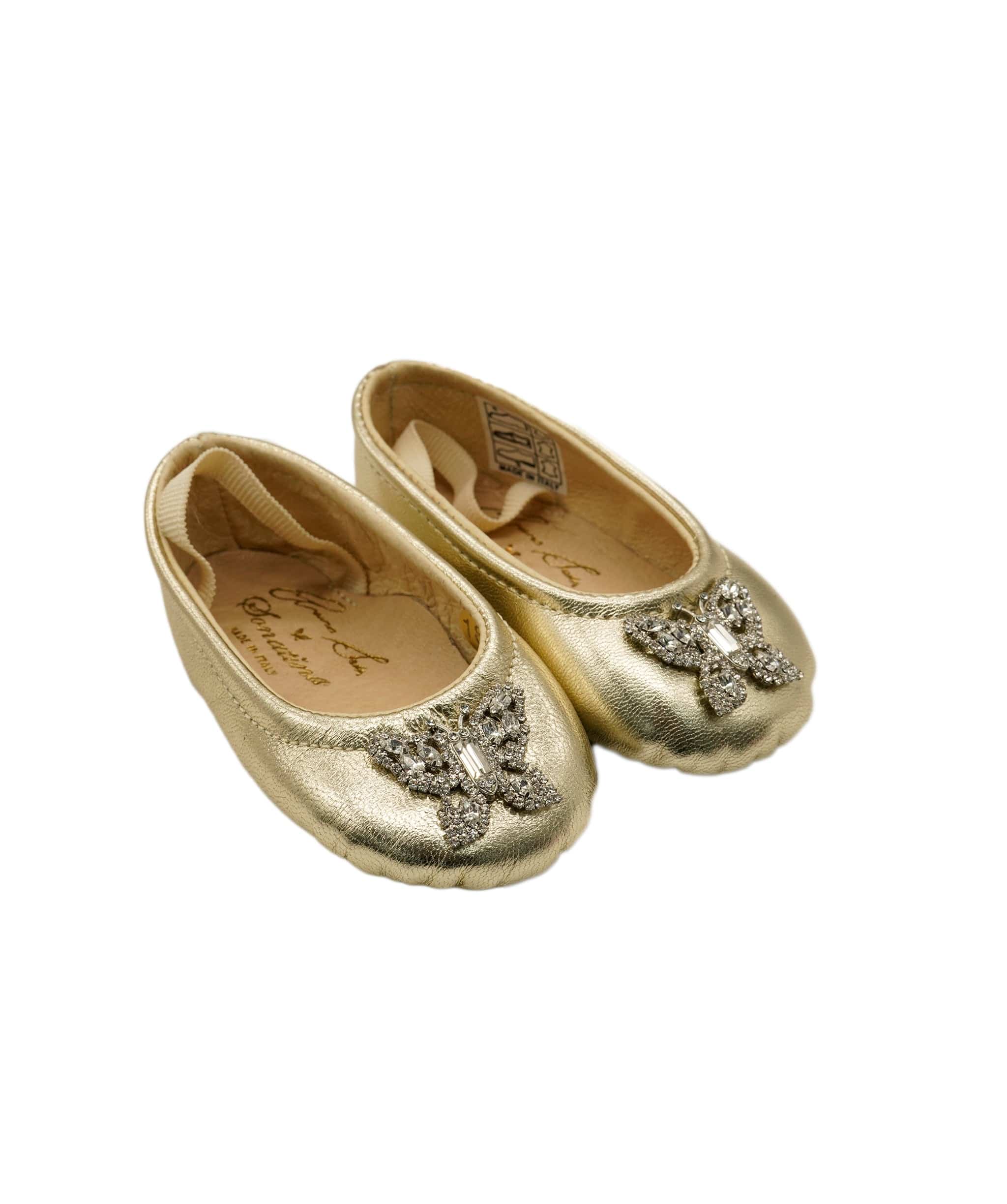 Aruna Seth Aruna Seth Odette Platinum Leather Ballet Flats 18 DBXL0061
