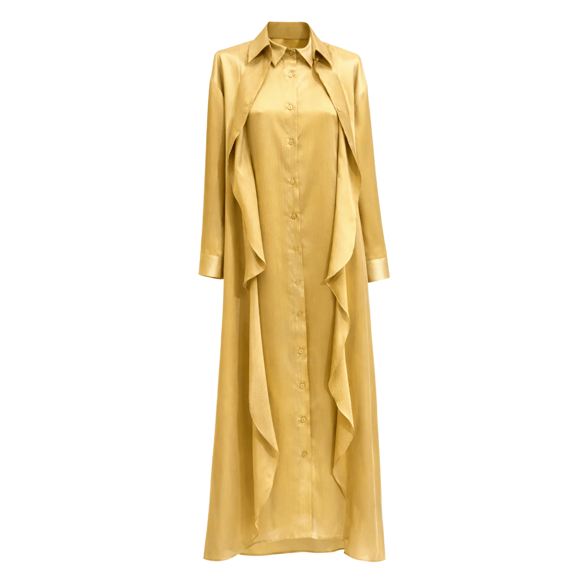 ASYA K. A-LINE MAXI SHIRT-DRESS (فستان) “SARAH”