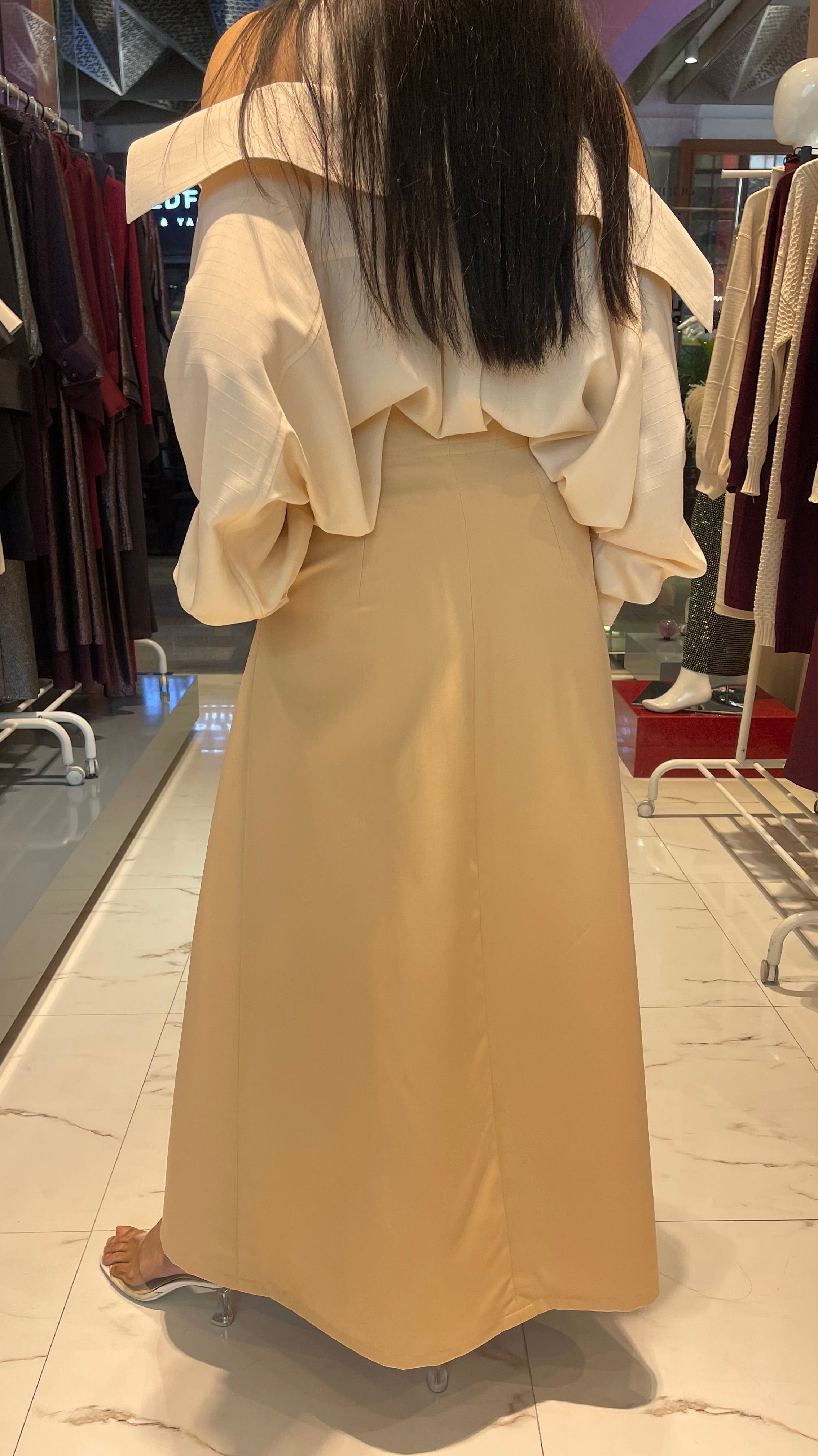 ASYA K. HIGH WAIST SKIRT (التنورة) “JINA” (CREPE COLLECTION)