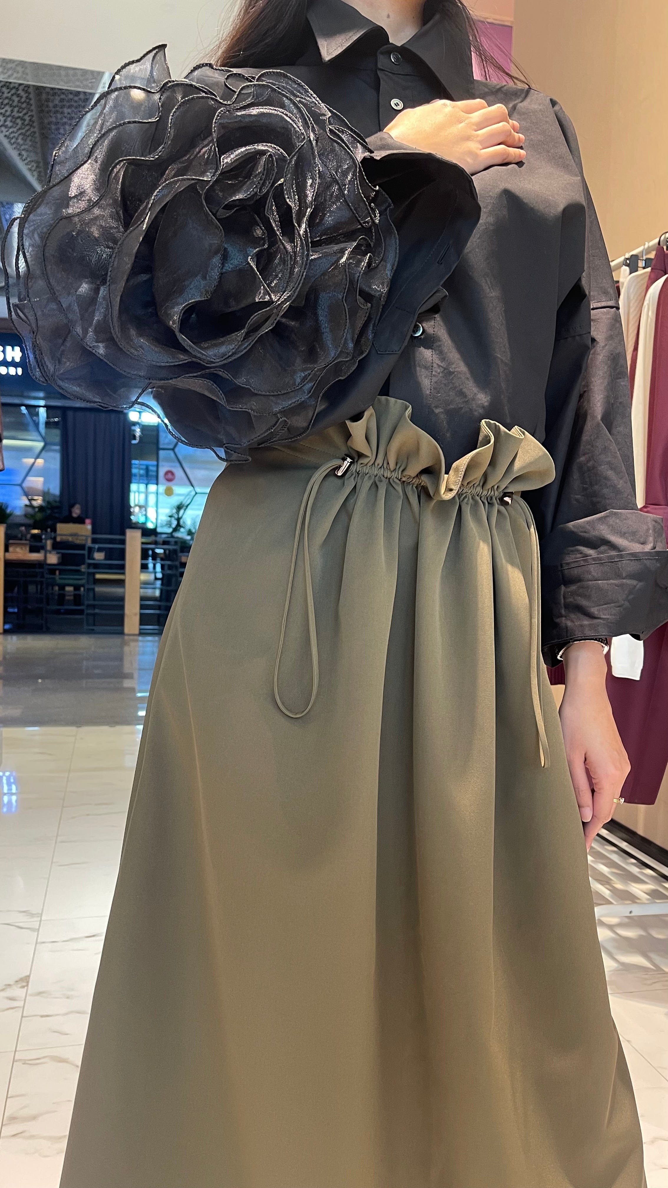 ASYA K. HIGH WAIST SKIRT (التنورة) “JINA” (CREPE COLLECTION)