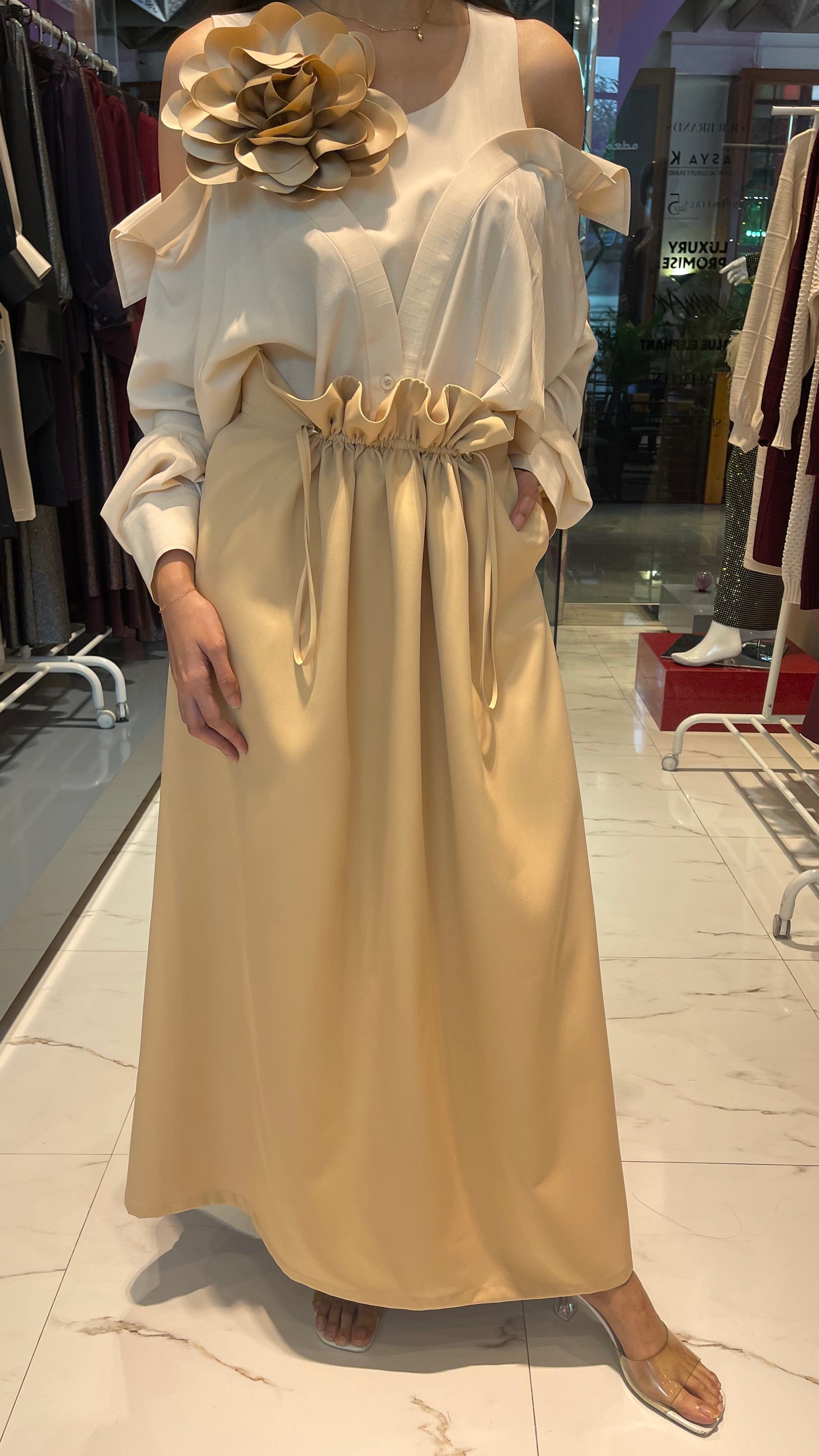 ASYA K. HIGH WAIST SKIRT (التنورة) “JINA” (CREPE COLLECTION)