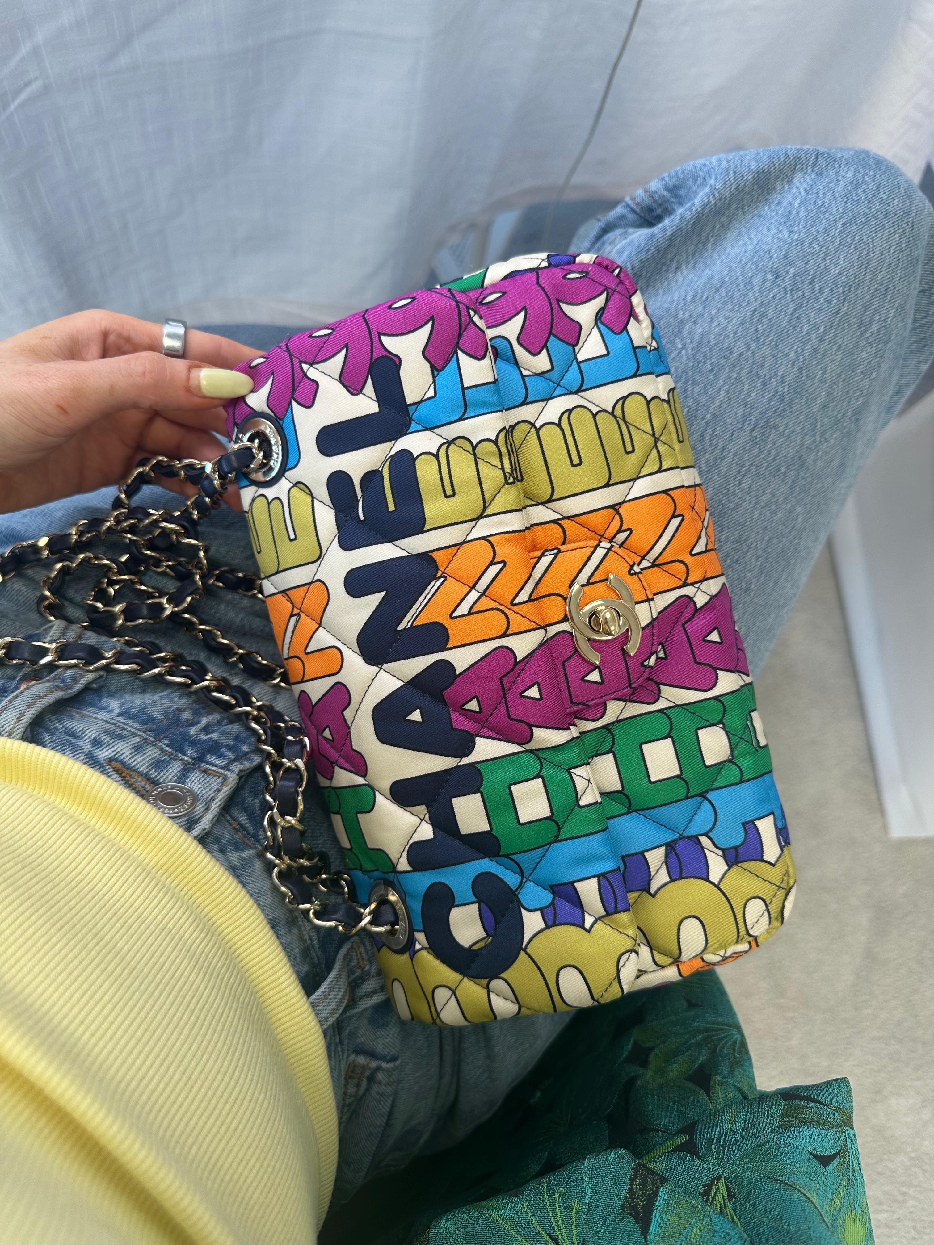 Aureon Group Limited *LONDON LOCATED* RARE CHANEL 21K RAINBOW FLAP BAG Multicolor with Gold-tone Metal