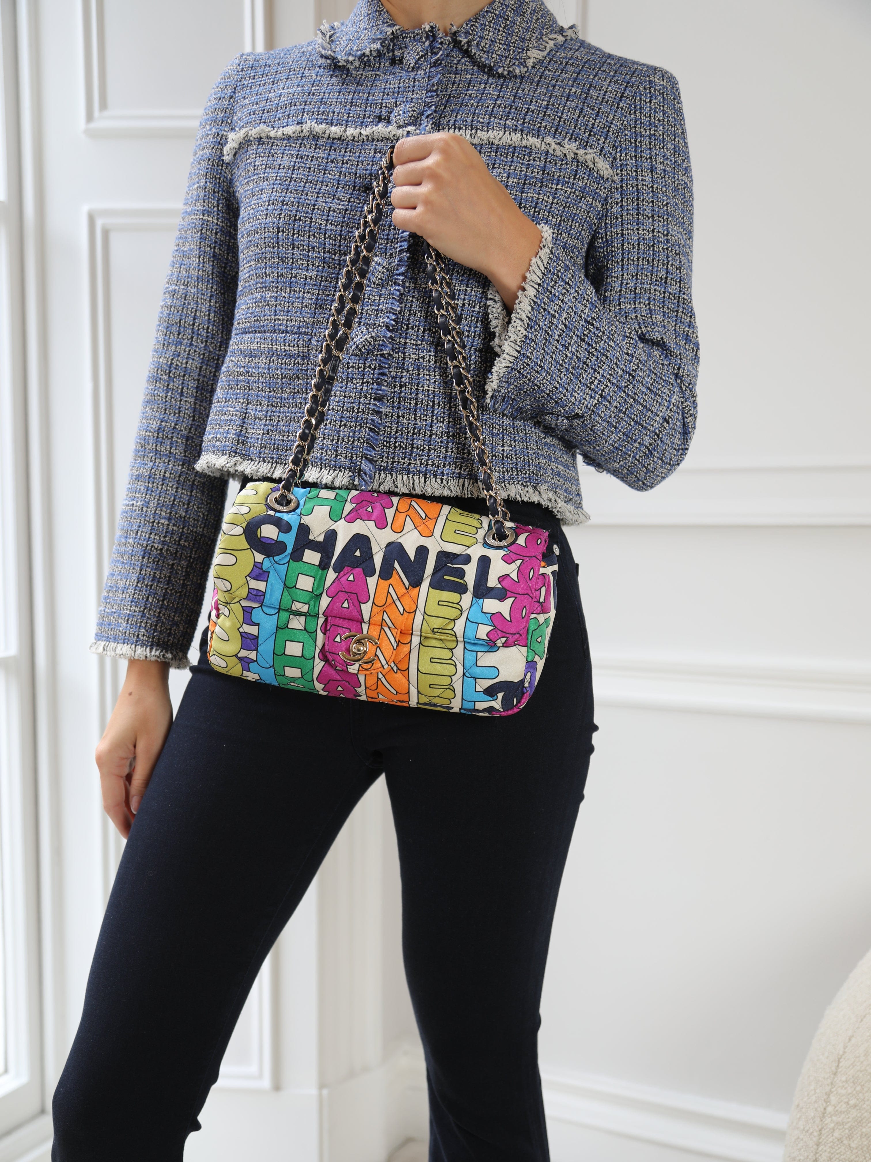 Aureon Group Limited *LONDON LOCATED* RARE CHANEL 21K RAINBOW FLAP BAG Multicolor with Gold-tone Metal