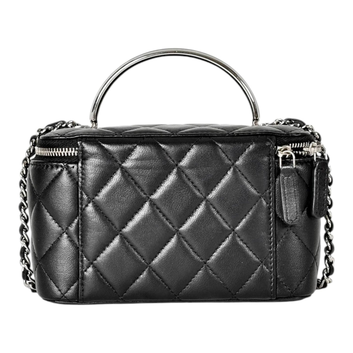 Chanel Black Lambskin Box Vanity Bag