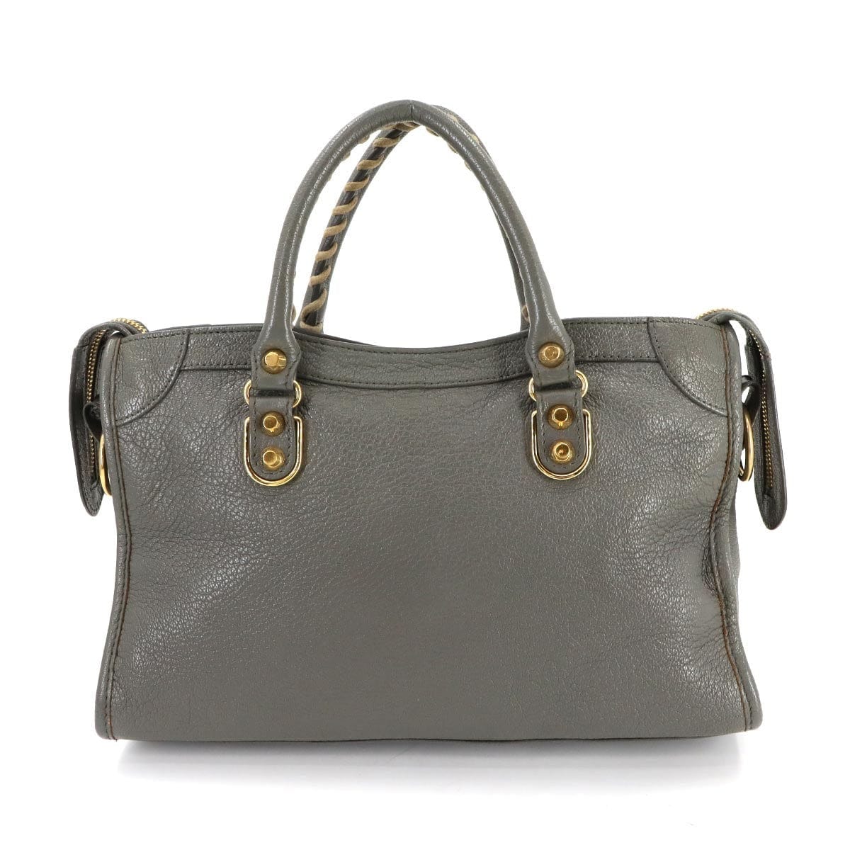 BALENCIAGA BALENCIAGA Metallic Edge City Hand Shoulder Bag Leather Gray 432831 90284983