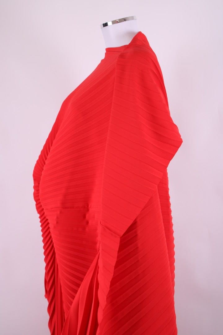 Balenciaga Balenciaga Cruise 2024 Caped Pleated Gown Red 10