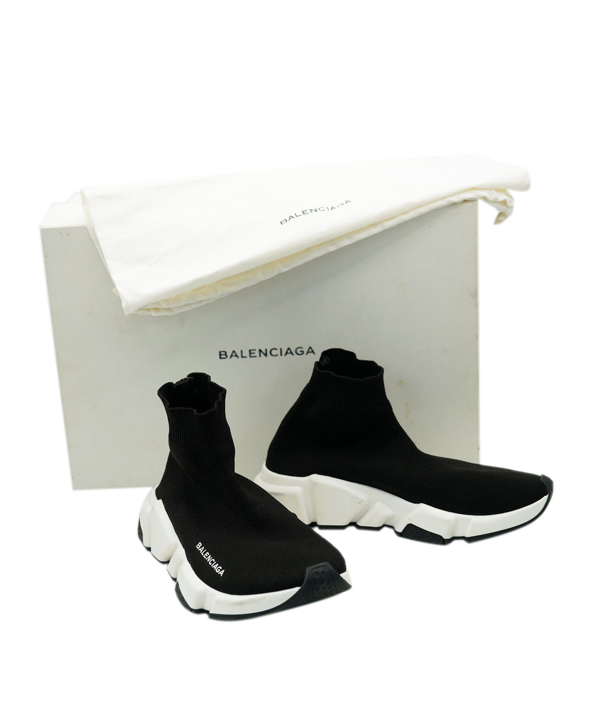 Balenciaga Balenciaga Black Stretch Knit Speed Runners 36 ALC1903