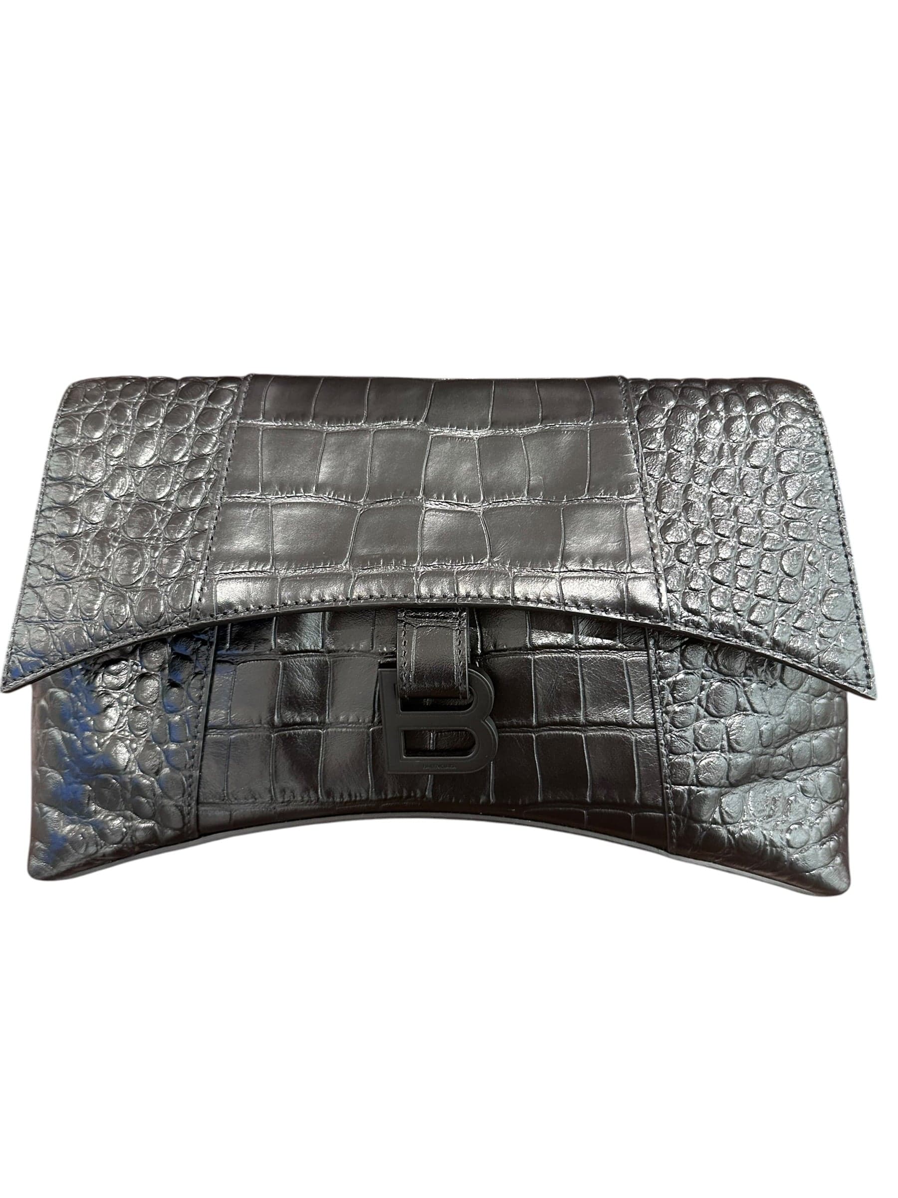 Balenciaga Balenciaga Black Embossed Hourglass Bag - Unused