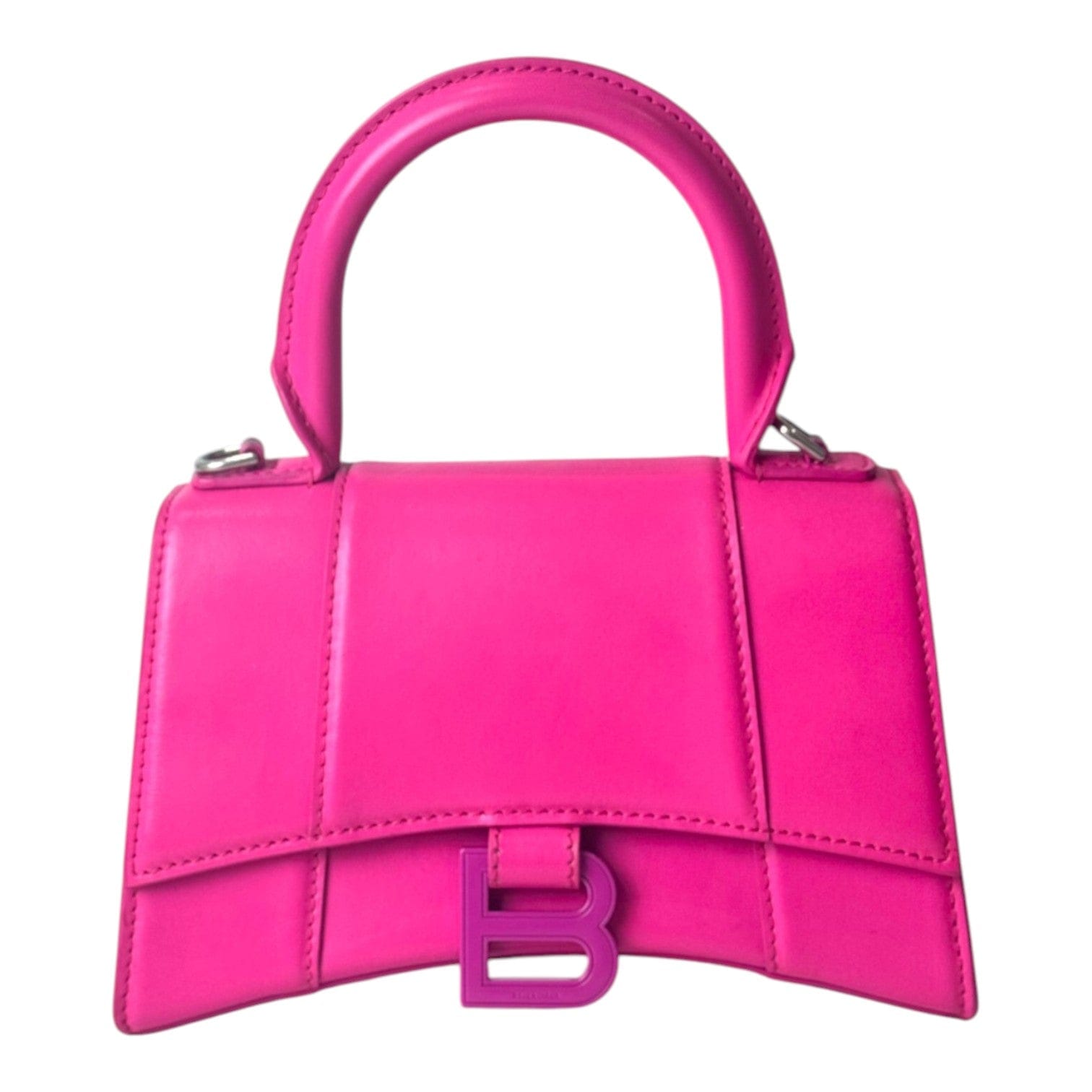 Balenciaga Balenciaga Mini Pink Hourglass Bag with Strap