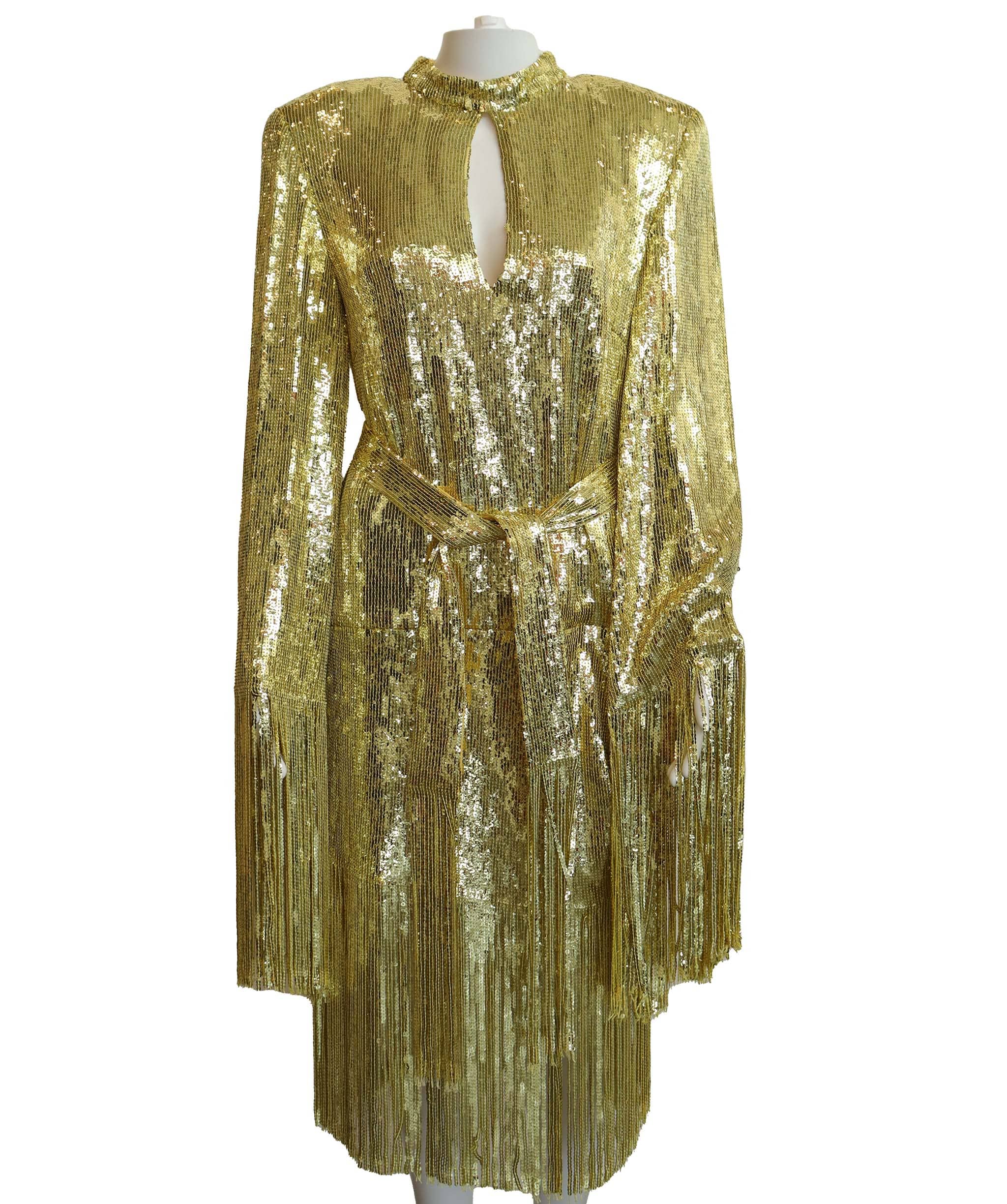 Balmain balmain yellow sequins dress AGC2911