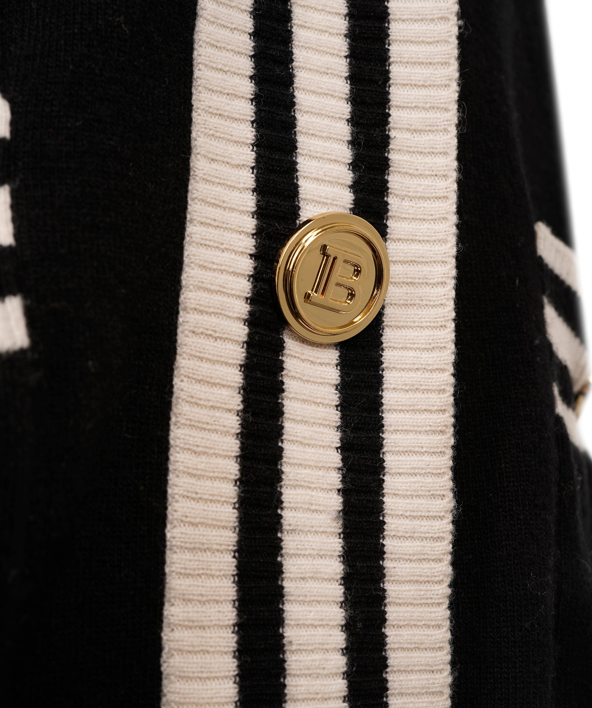 Balmain Balmain Black and White Logo Cardigan ALC2015