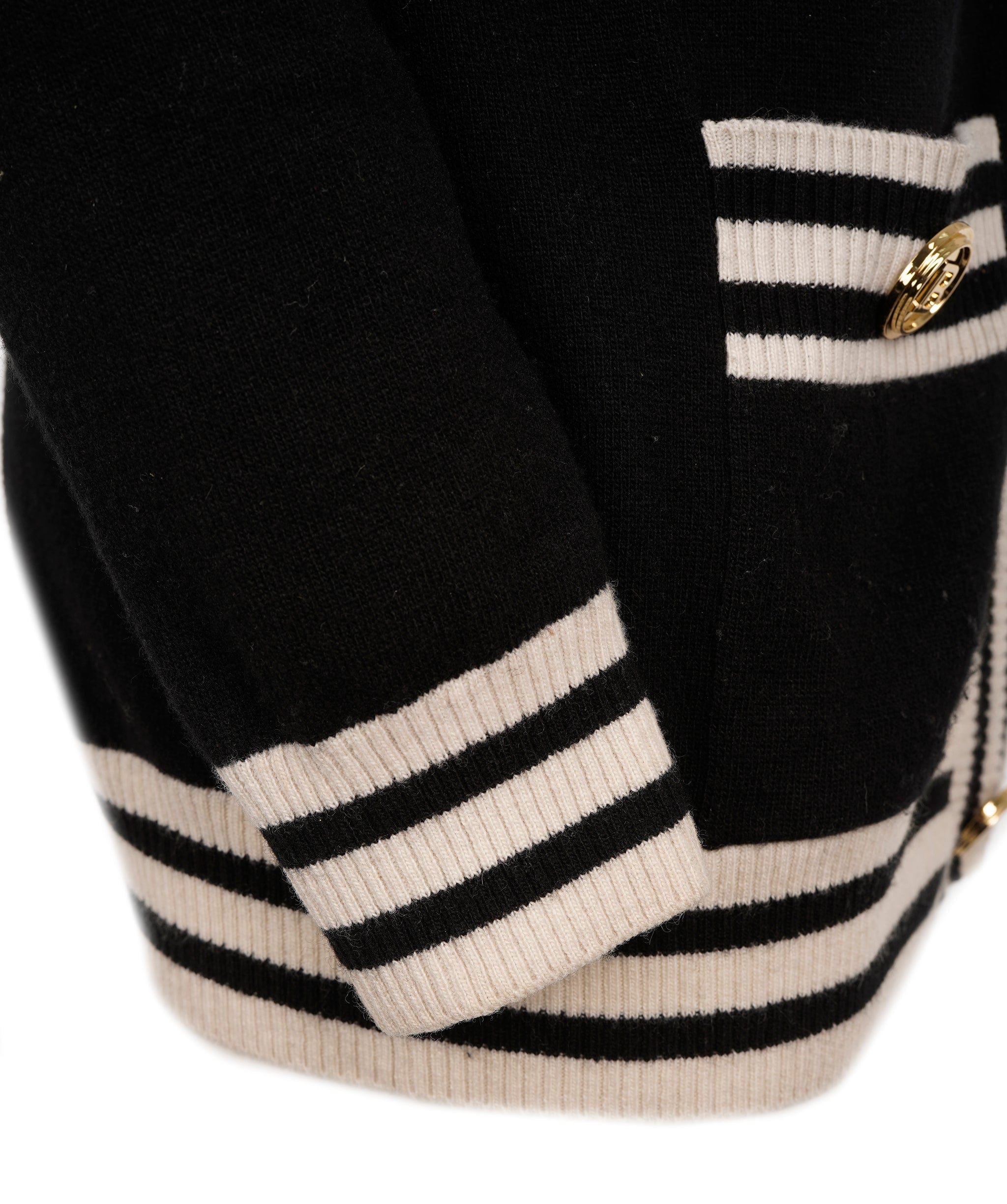 Balmain Balmain Black and White Logo Cardigan ALC2015