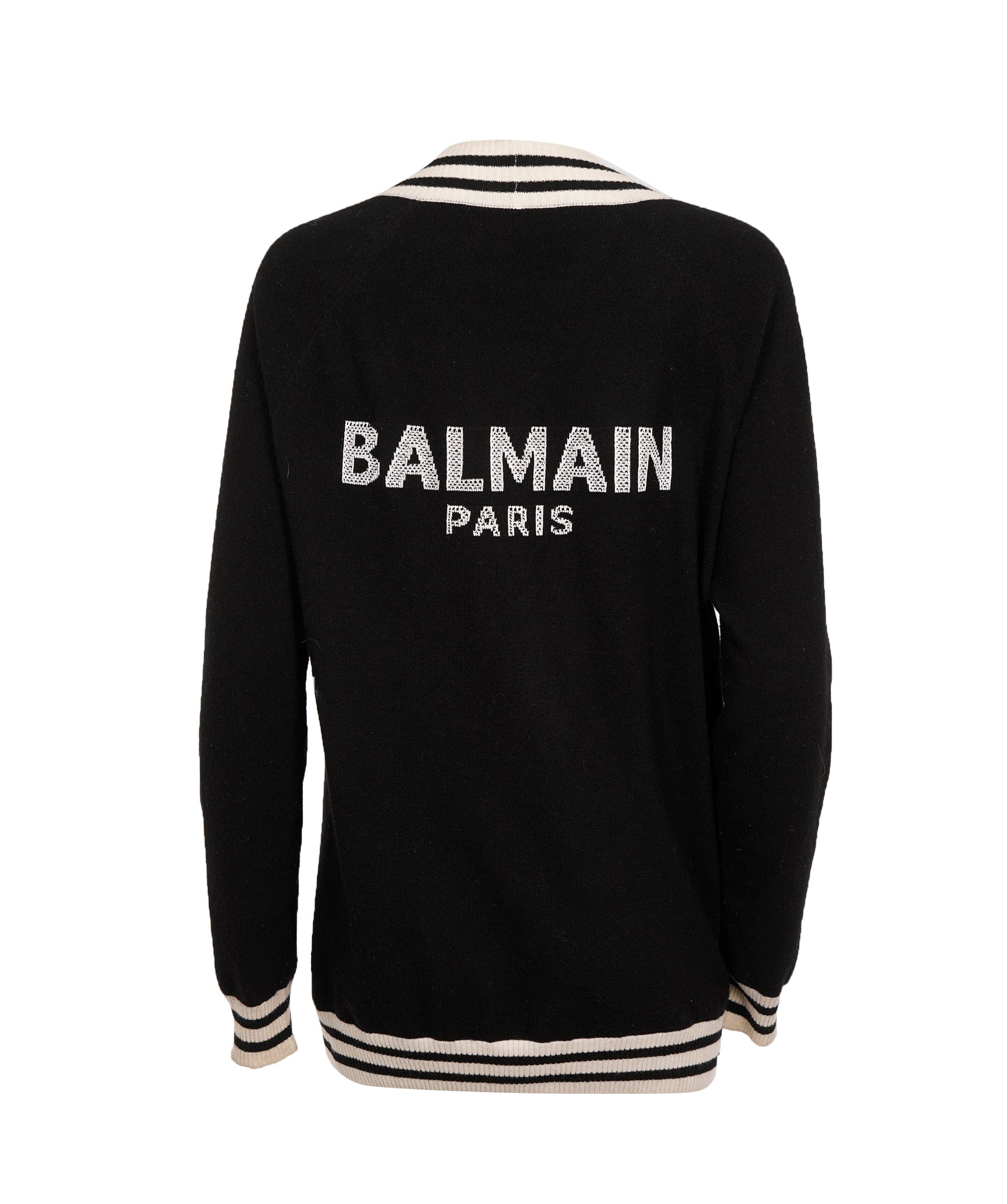 Balmain Balmain Black and White Logo Cardigan ALC2015