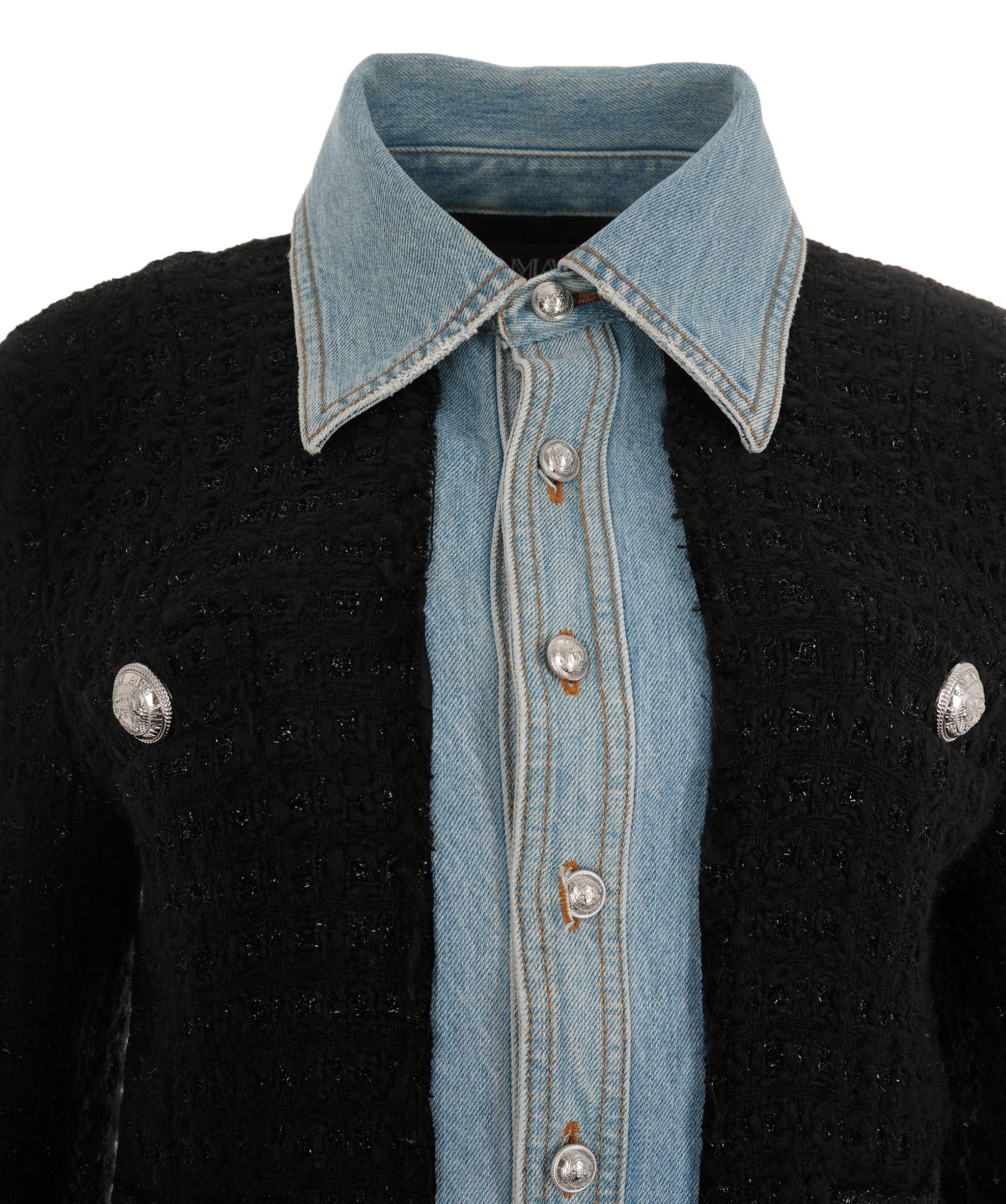 Balmain Balmain Denim Jacket with Wool Lined size 42 ALC2489