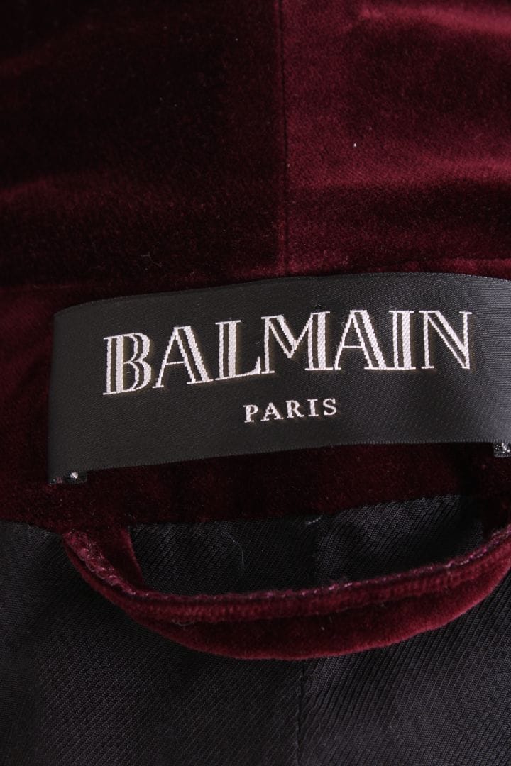 Balmian Balmian Velvet Blazer Burgundy 10