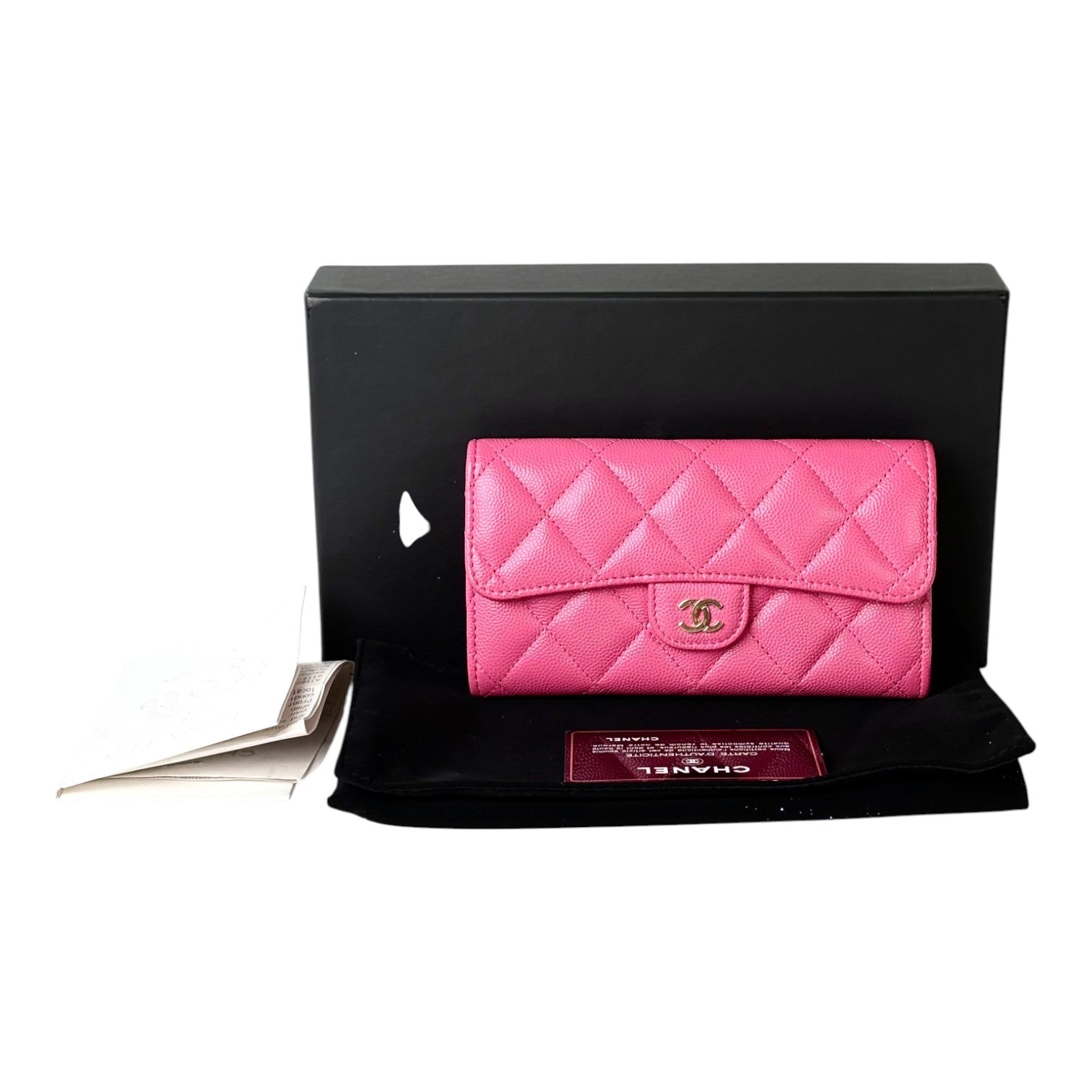 Chanel Long Classic Flap Wallet Pink
