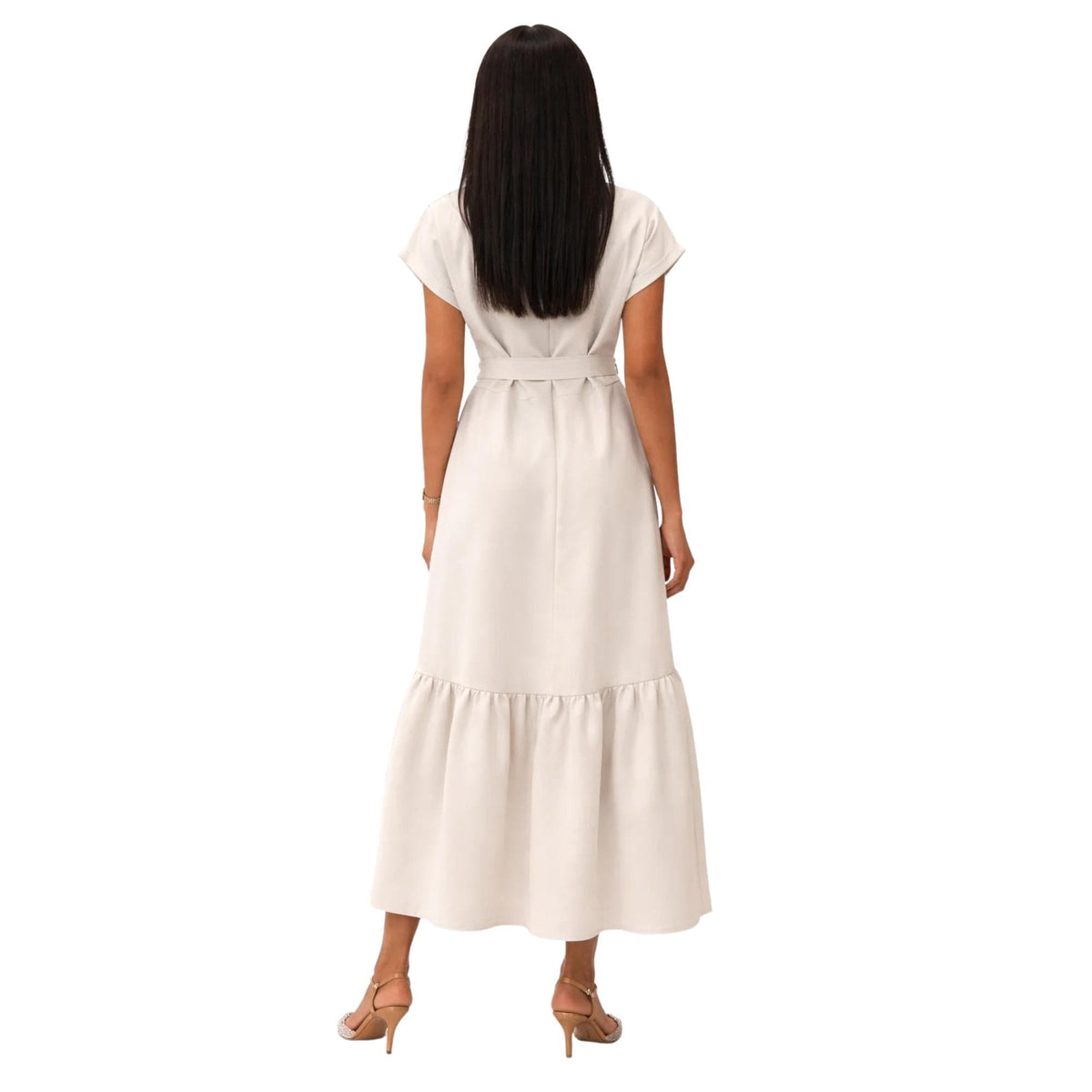 BETTERKIND V-NECK BELTED DRESS “LEE-JOHN” (فستان)