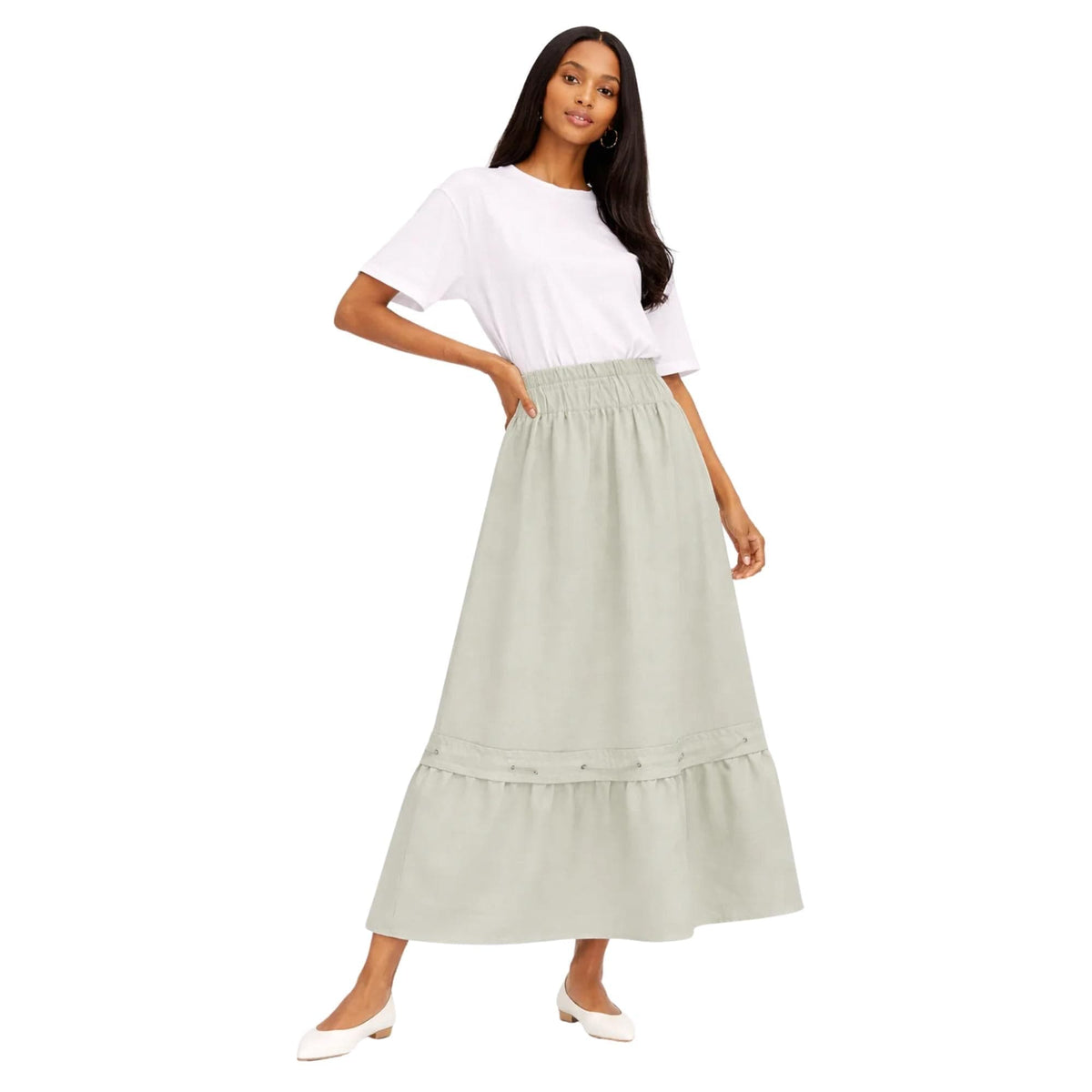 BETTERKIND STRING WAVE LONG SKIRT “JOYEON” (التنورة)