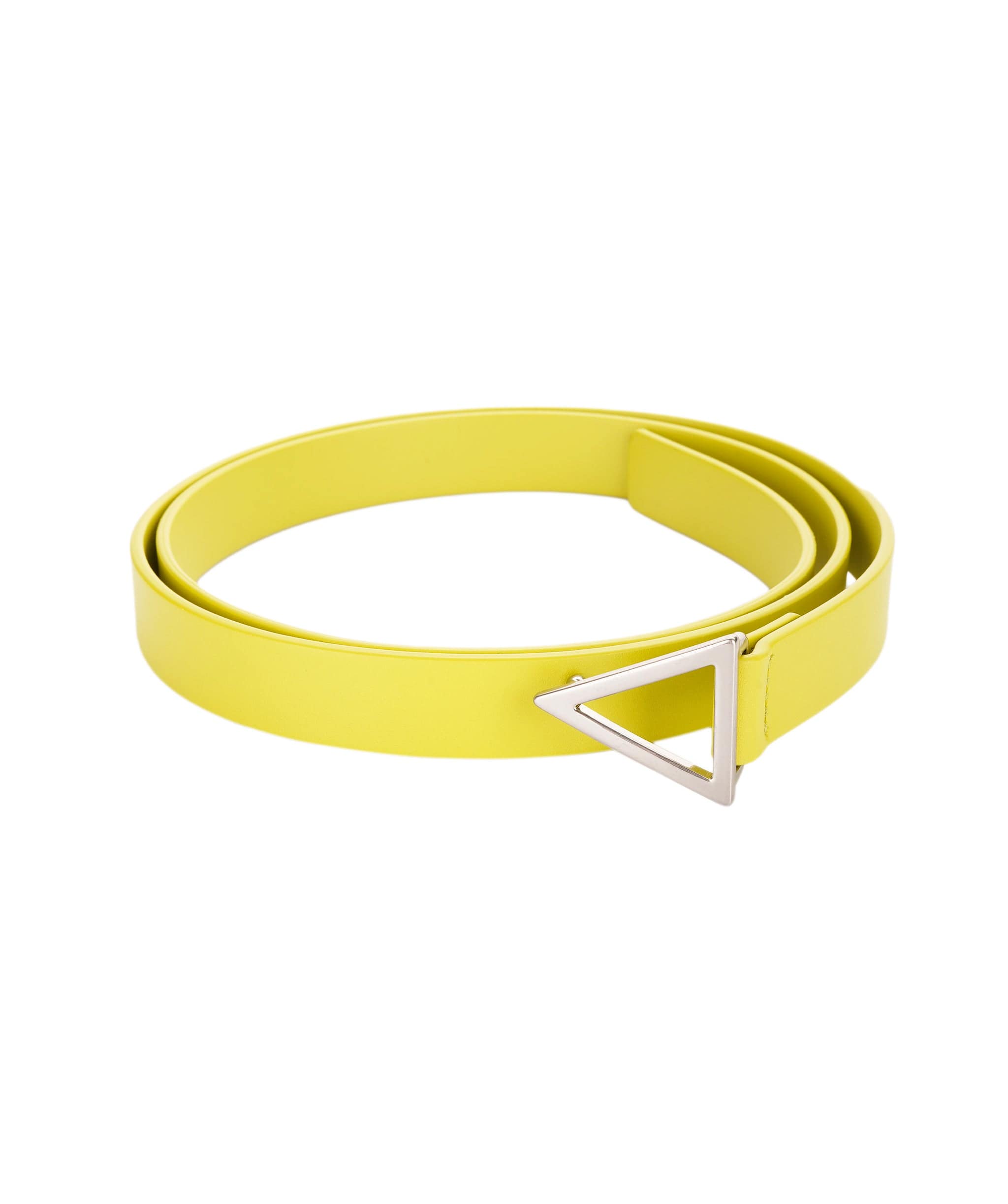 Bottega Veneta Bottega lime green leather belt with SHW - AJC0850