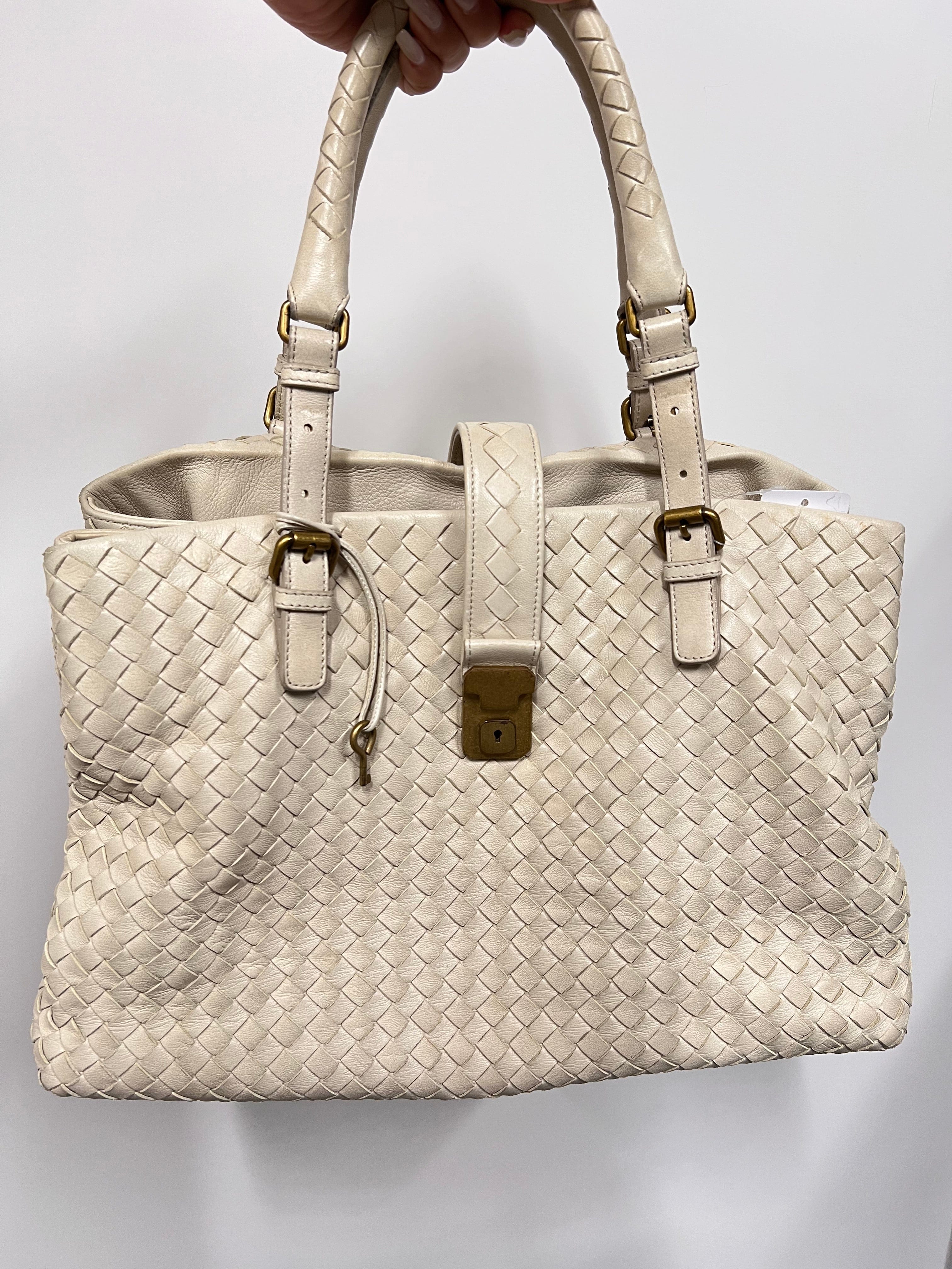 BOTTEGA VENETA BOTTEGA VENETA Leather Beige Intrecciato Handbag B0922K5C8H