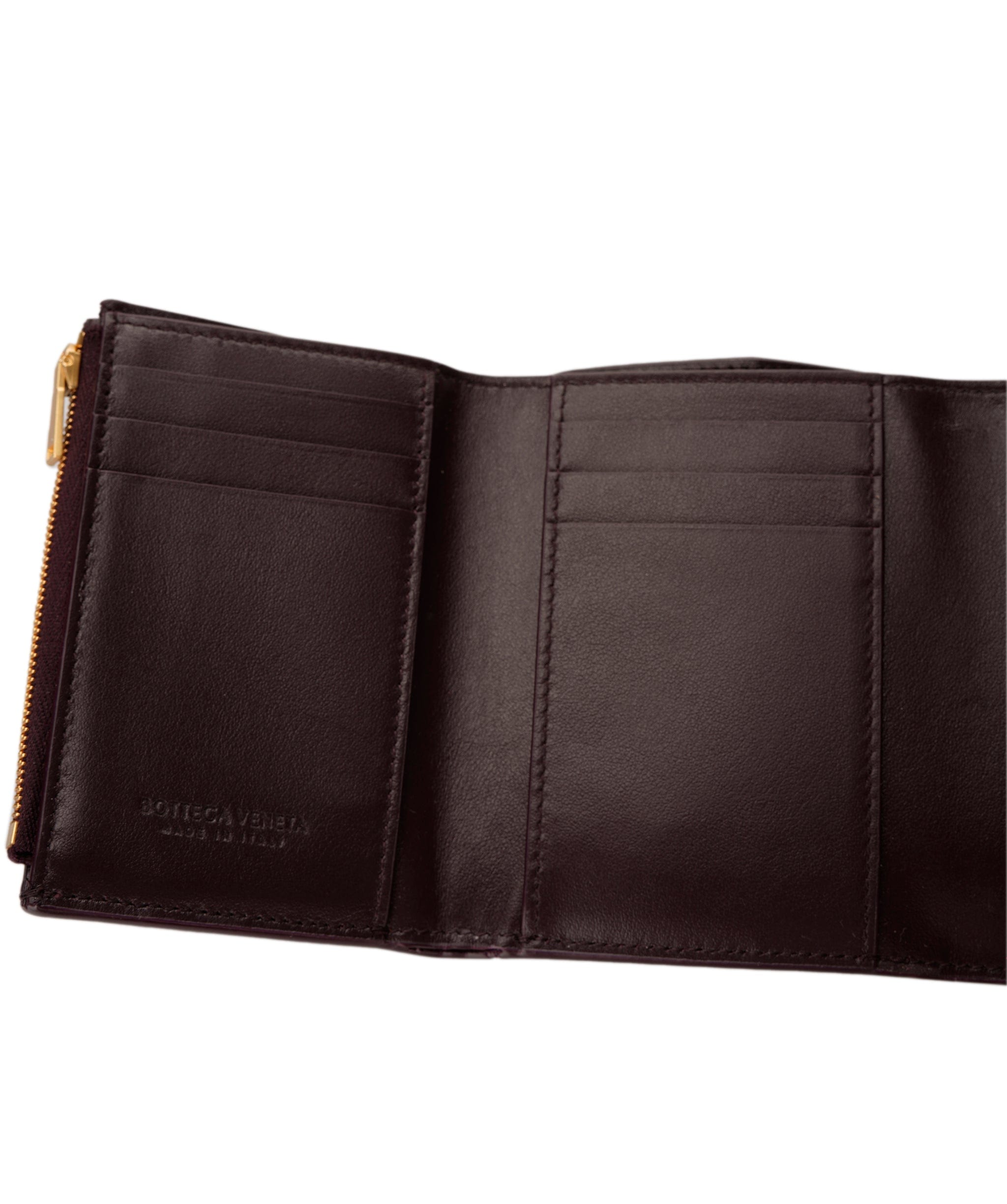 Bottega Veneta Bottega Veneta Trifold Grape Wallet - DXBS1083