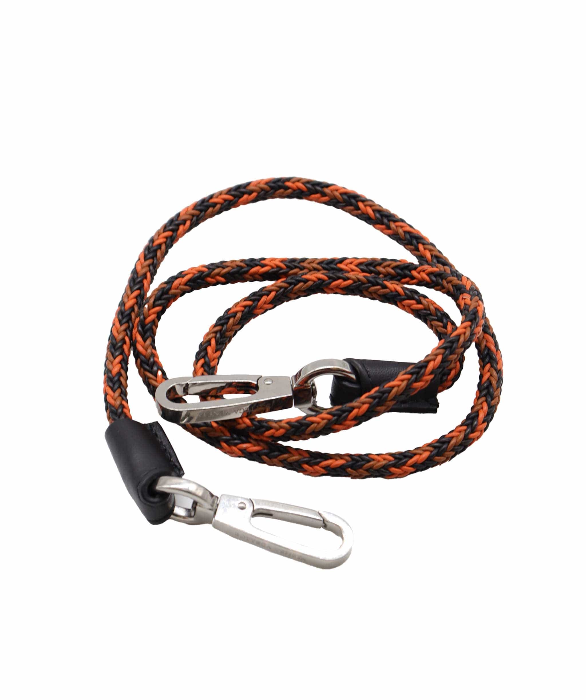 Bottega Veneta BOTTEGA VENETA Wallet Code Strap Leather Orange Auth 106962 DXBS3143