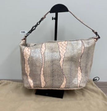 Bottega Veneta BV/Bottega Veneta Pink Woven Snakeskin Handbag/Shoulder Bag (by Liu Jianming) 6072603142347