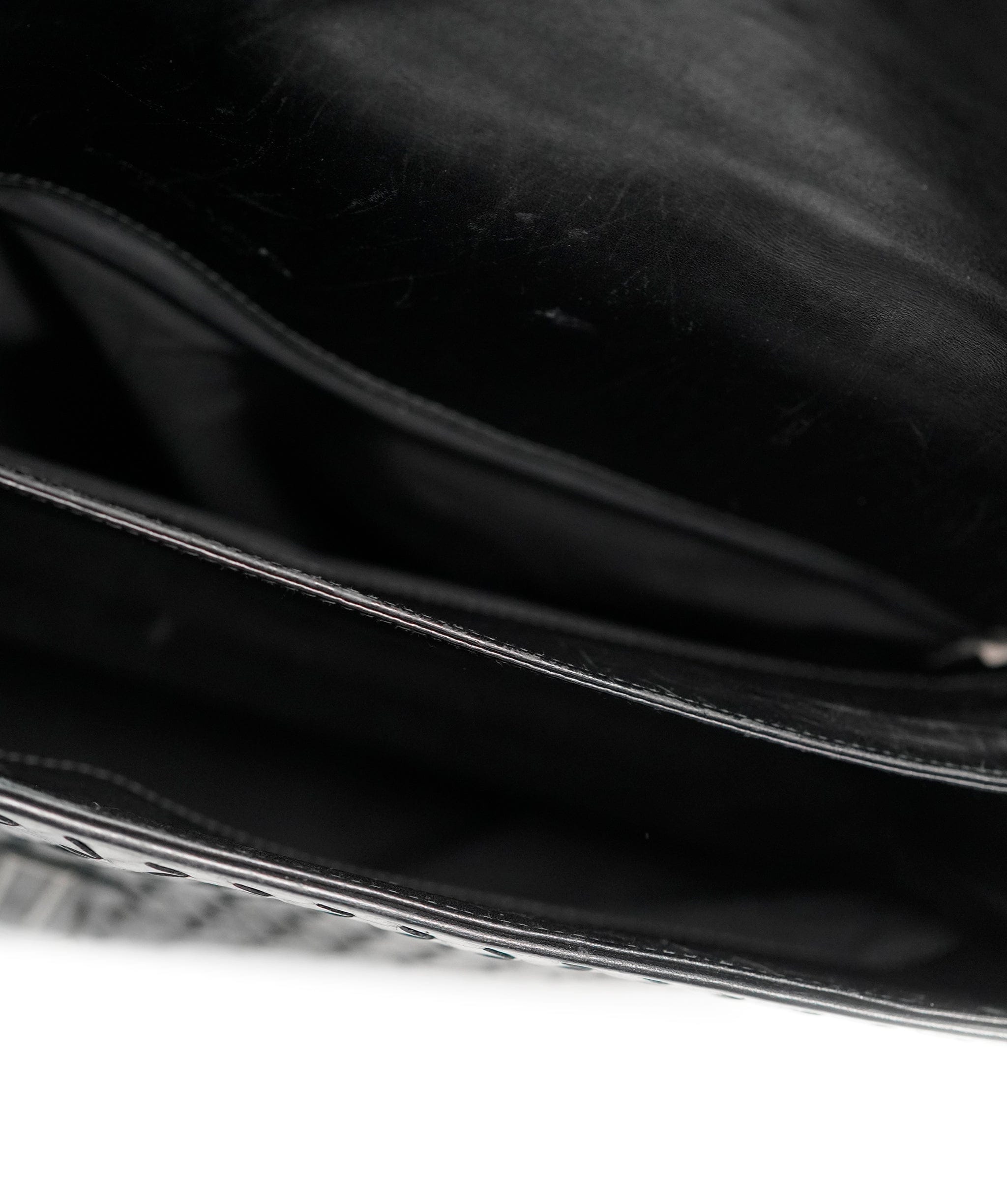 Bottega Veneta BOTTEGA VENETA Business Bag Leather Black Silver 122139 Auth bs17420 DBXS1682