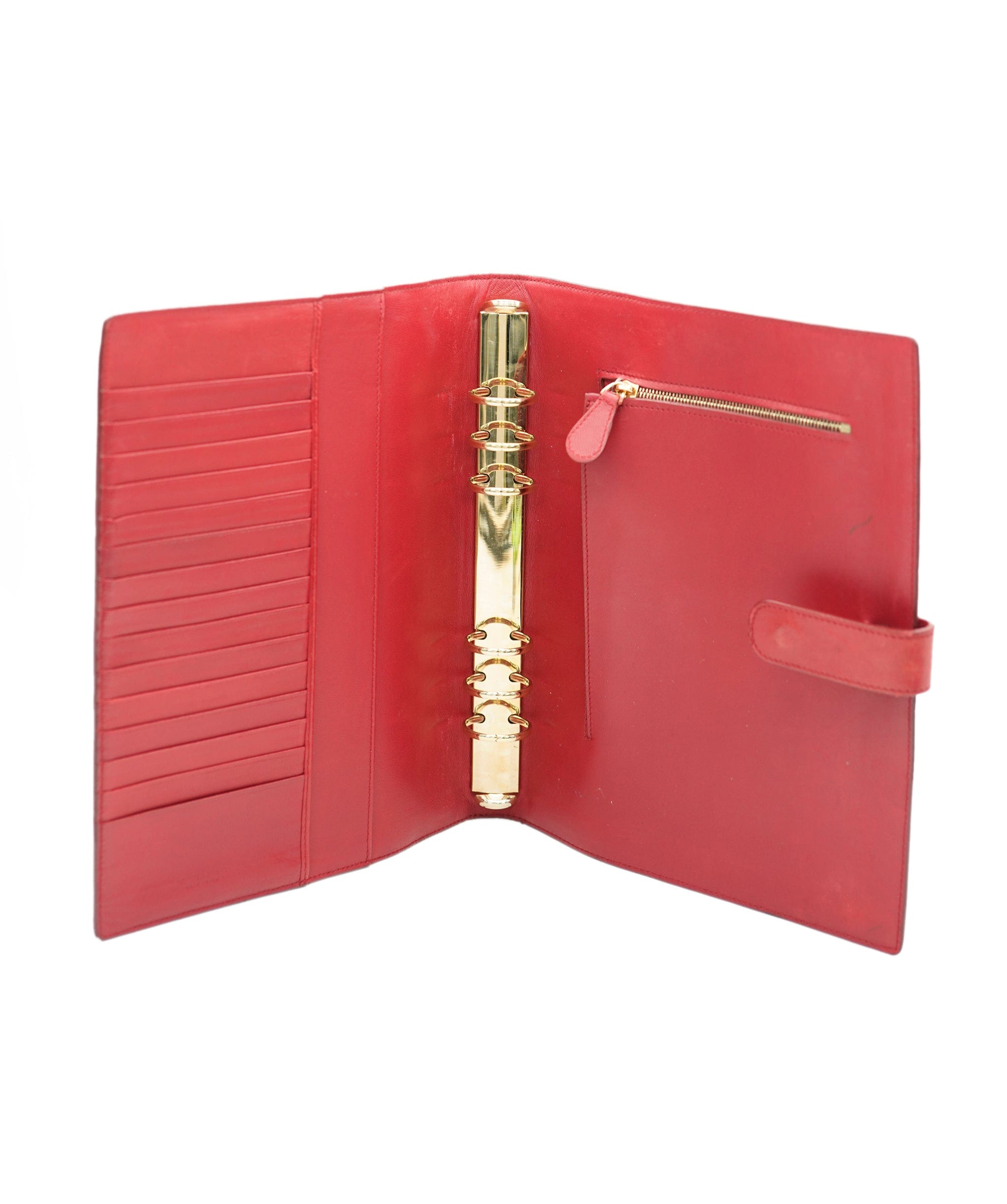 Bottega Veneta BOTTEGA VENETA INTRECCIATO Day Planner Cover Leather Red 181727 Auth yk14925 DBXS1681