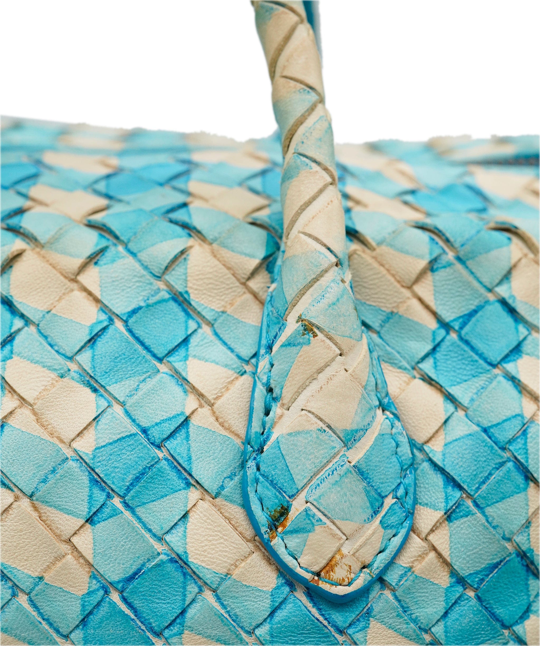 Bottega Veneta BOTTEGA VENETA INTRECCIATO Hand Bag Leather Outlet Blue Auth 82006 DBXS1678