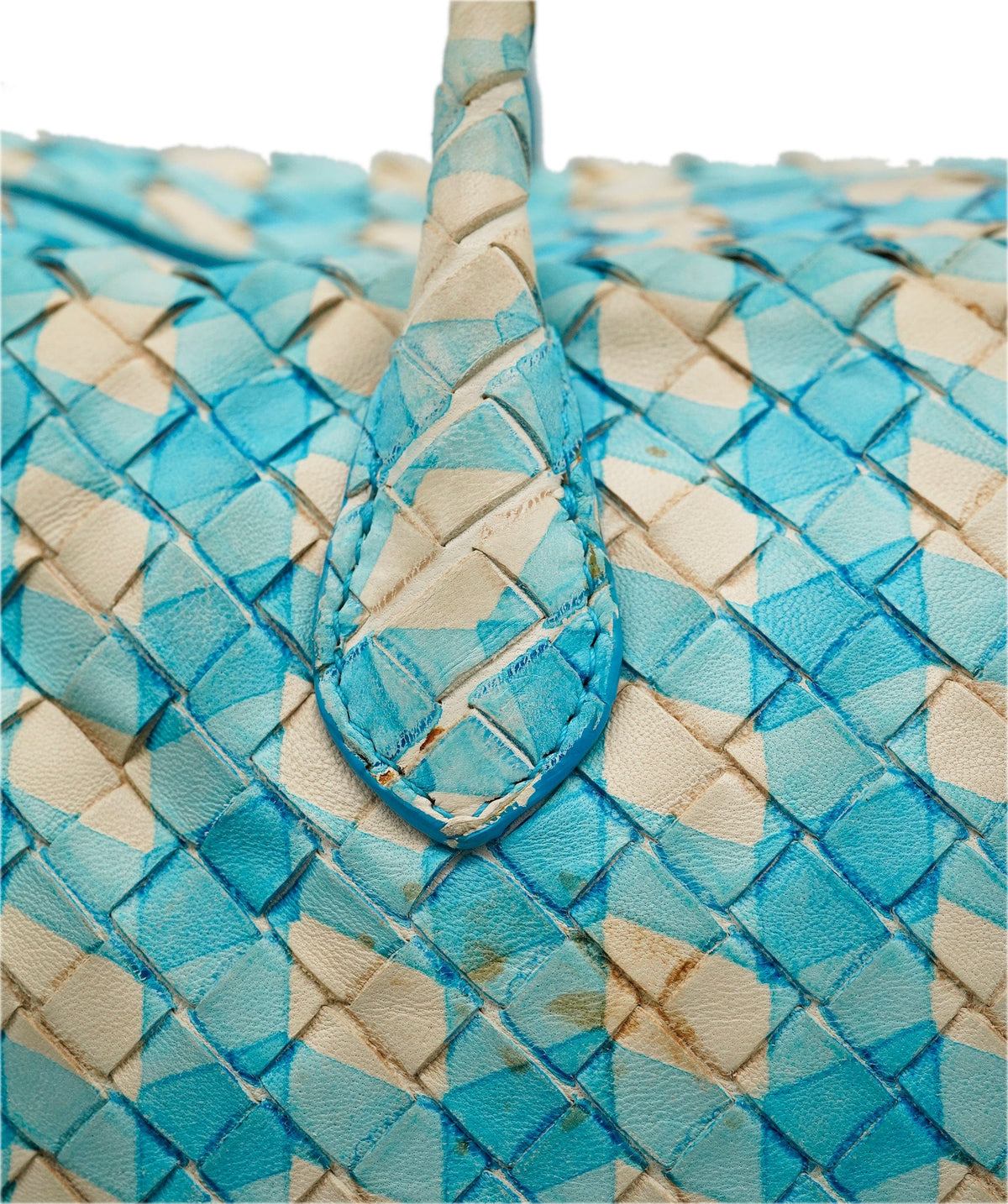 Bottega Veneta BOTTEGA VENETA INTRECCIATO Hand Bag Leather Outlet Blue Auth 82006 DBXS1678