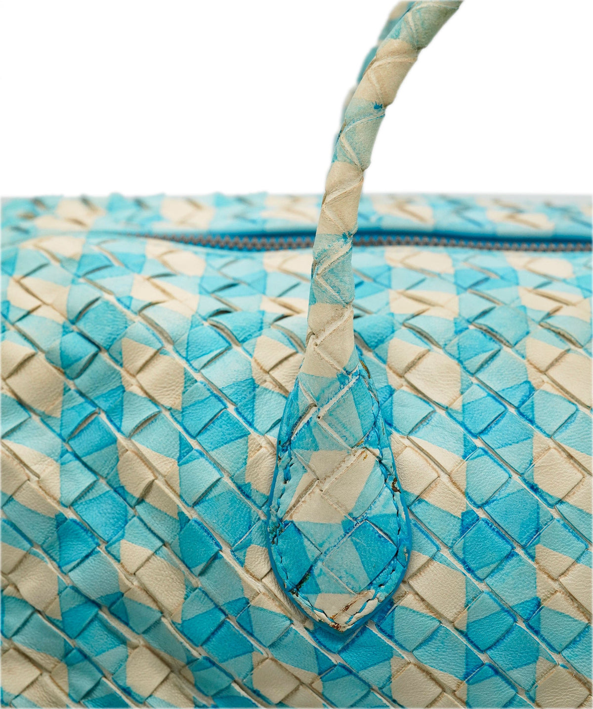 Bottega Veneta BOTTEGA VENETA INTRECCIATO Hand Bag Leather Outlet Blue Auth 82006 DBXS1678