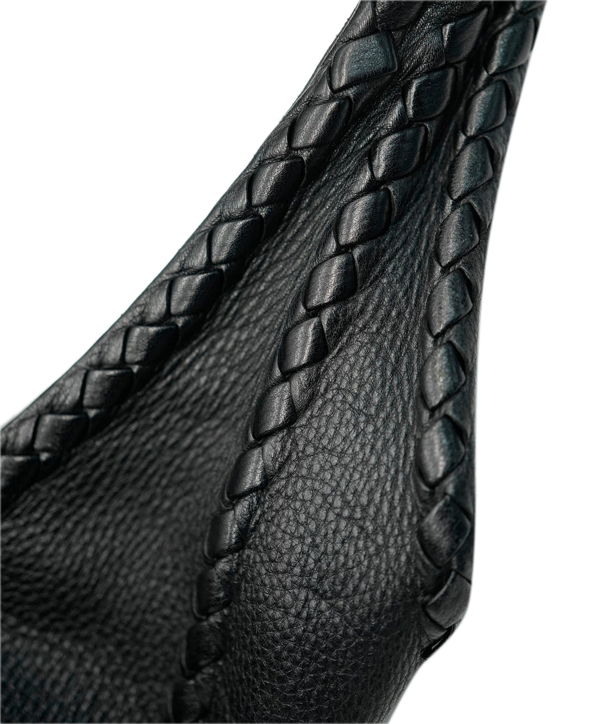 Bottega Veneta BOTTEGA VENETA INTRECCIATO Hobo Shoulder Bag Leather Black 212741 Auth am5896 DBXS1677