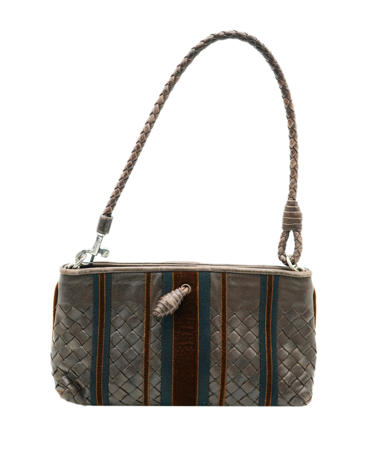 Bottega Veneta BOTTEGA VENETA INTRECCIATO Shoulder Bag Leather Brown Auth 63793 DBXS1665
