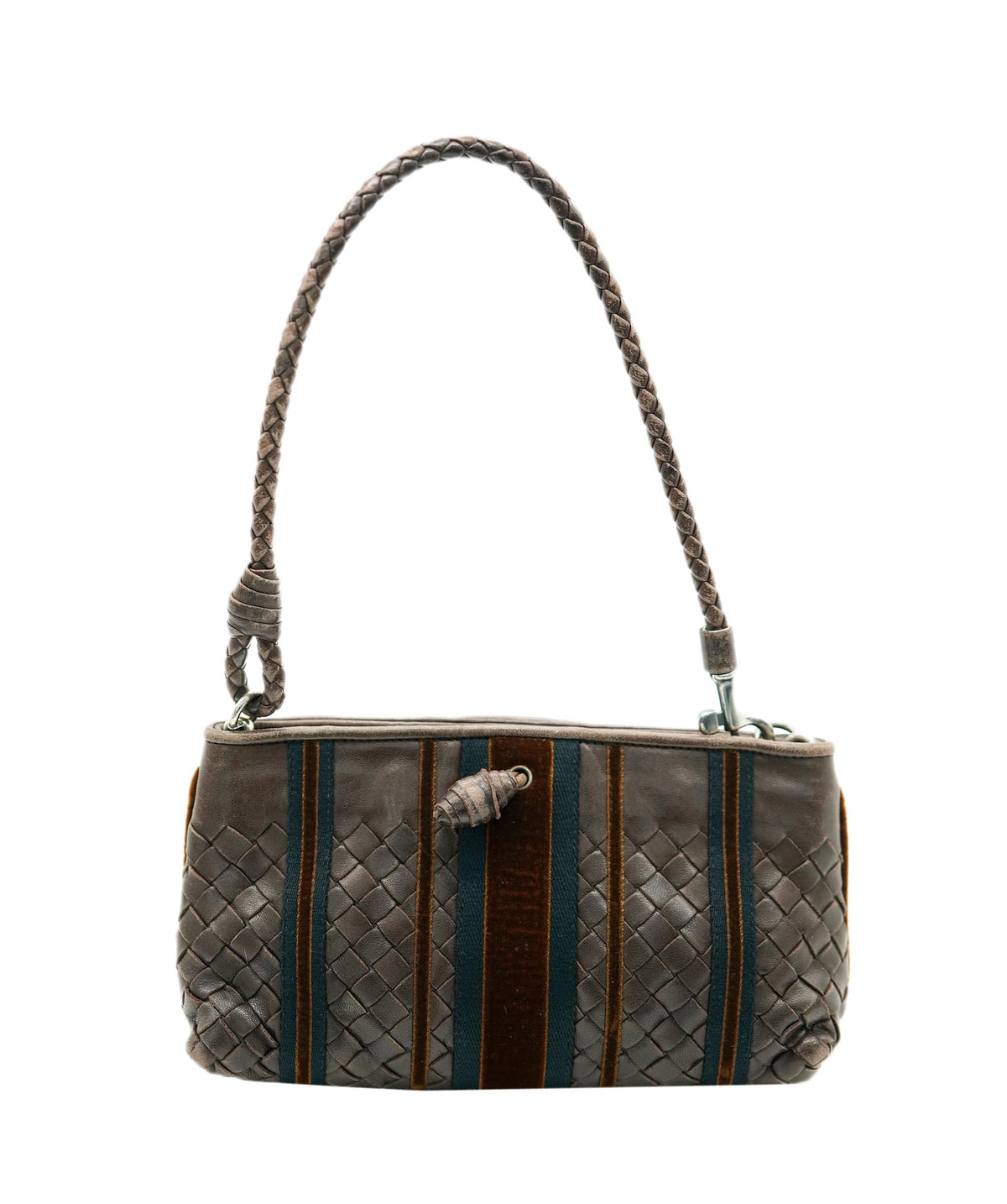 Bottega Veneta BOTTEGA VENETA INTRECCIATO Shoulder Bag Leather Brown Auth 63793 DBXS1665
