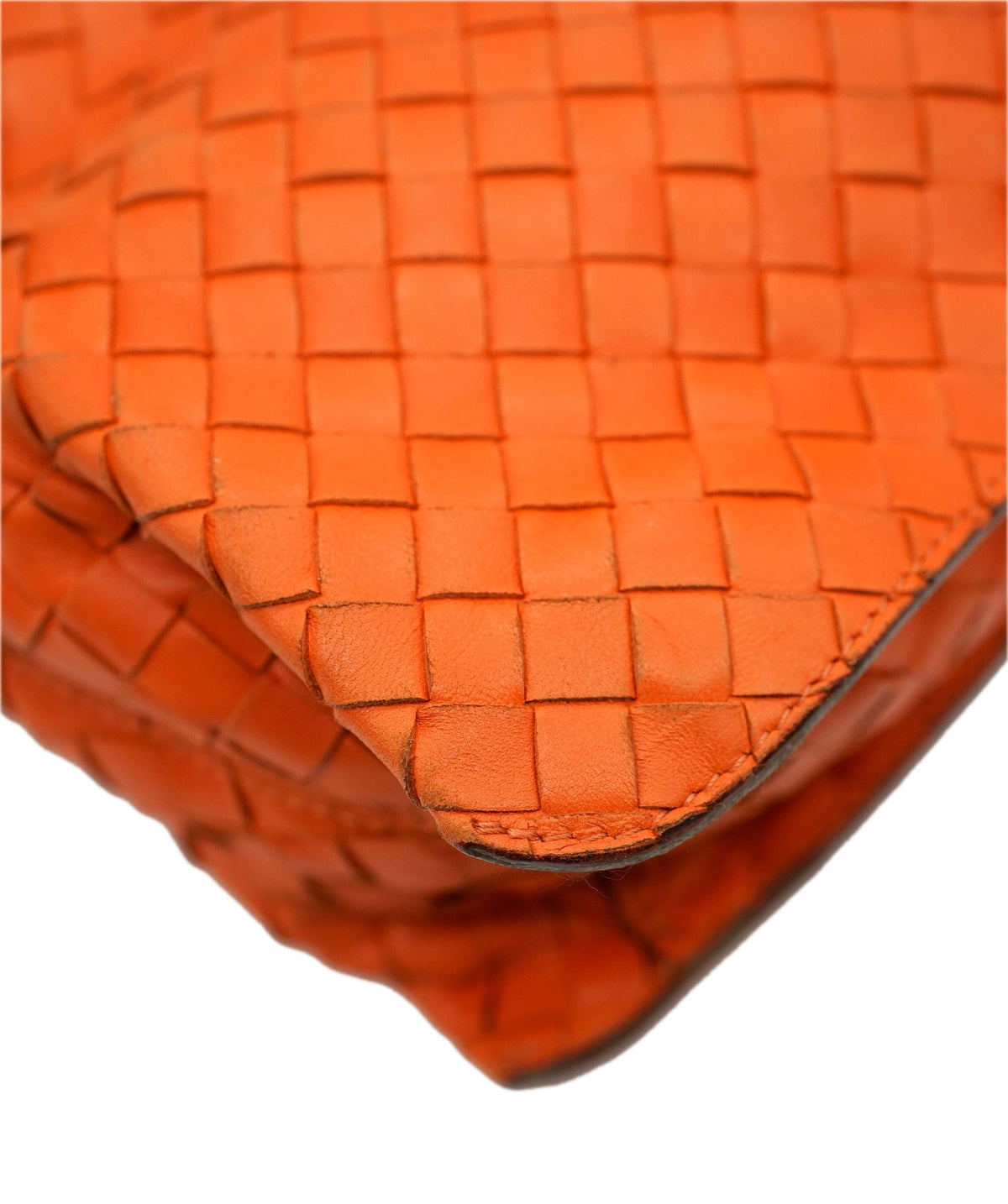 Bottega Veneta BOTTEGA VENETA INTRECCIATO Shoulder Bag Leather Outlet Orange Auth 67184 DBXS1673