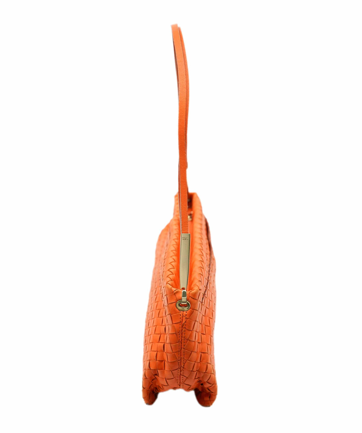 Bottega Veneta BOTTEGA VENETA INTRECCIATO Shoulder Bag Leather Outlet Orange Auth 67184 DBXS1673