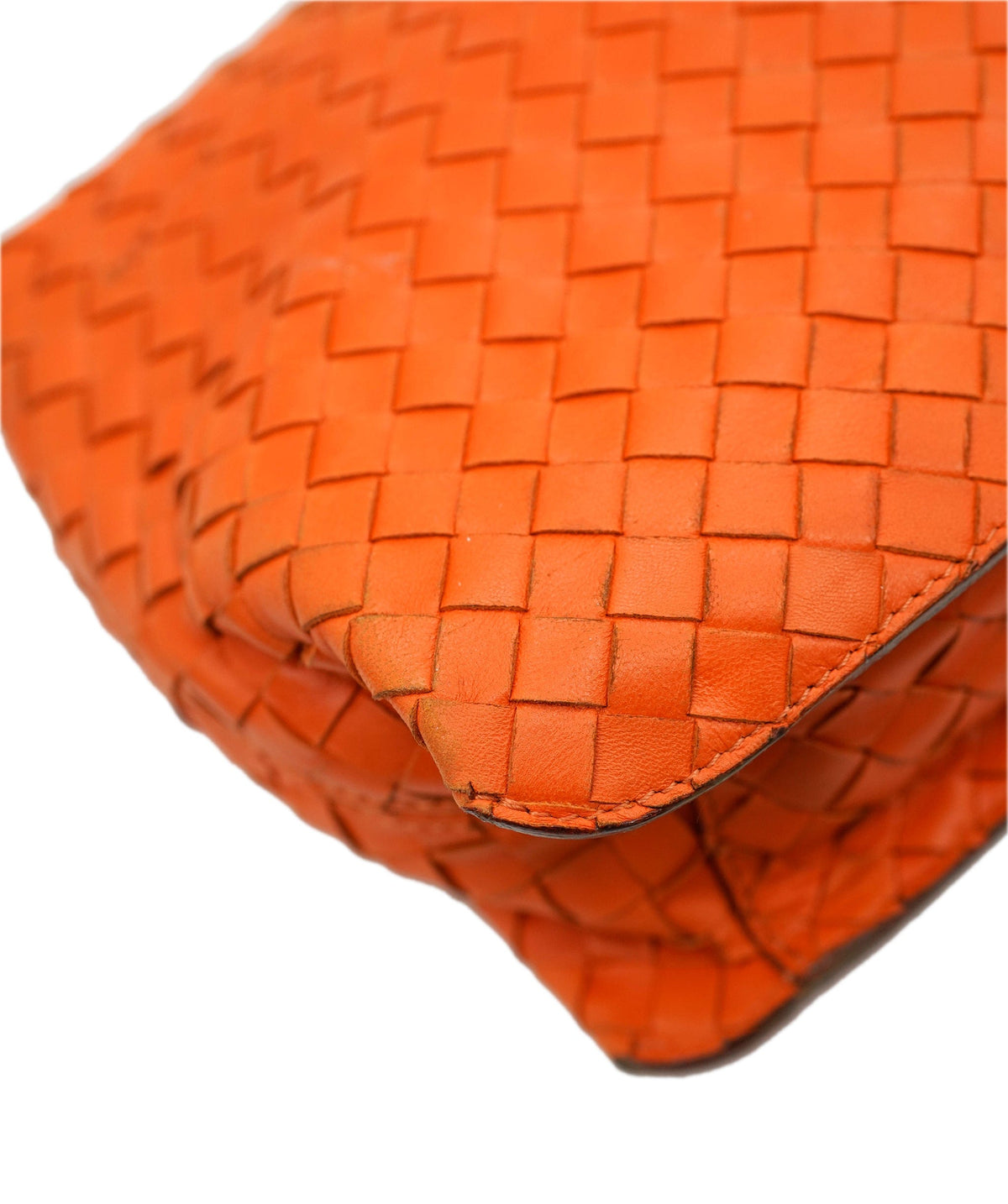 Bottega Veneta BOTTEGA VENETA INTRECCIATO Shoulder Bag Leather Outlet Orange Auth 67184 DBXS1673