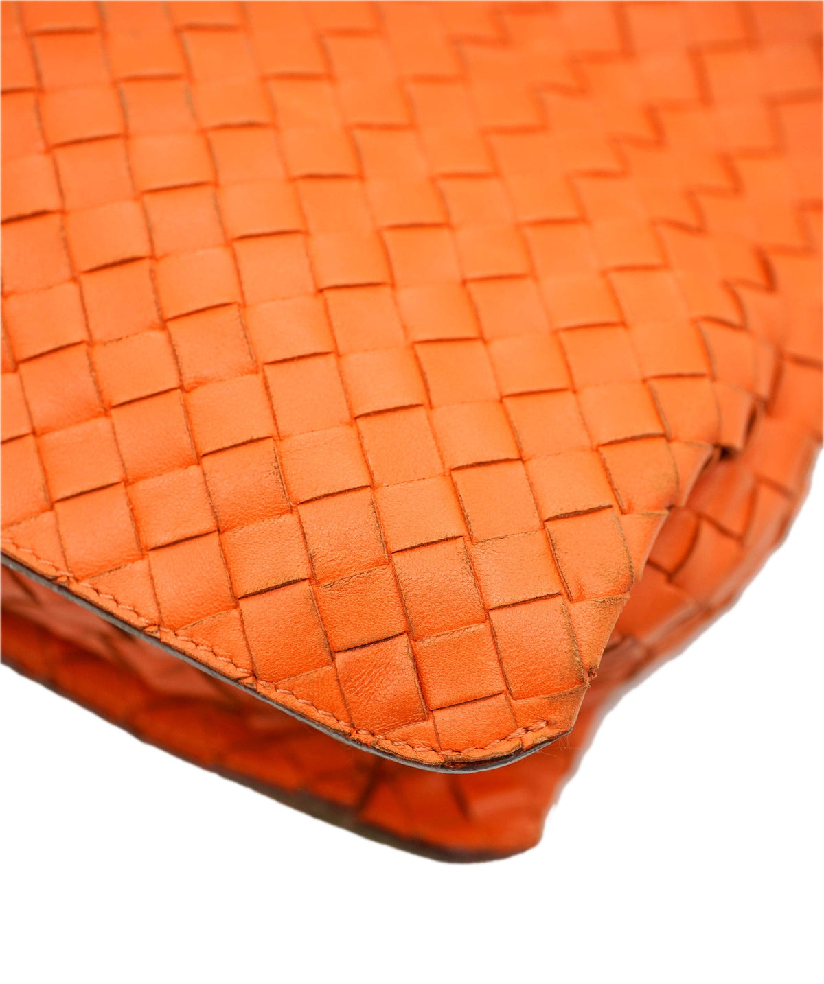 Bottega Veneta BOTTEGA VENETA INTRECCIATO Shoulder Bag Leather Outlet Orange Auth 67184 DBXS1673