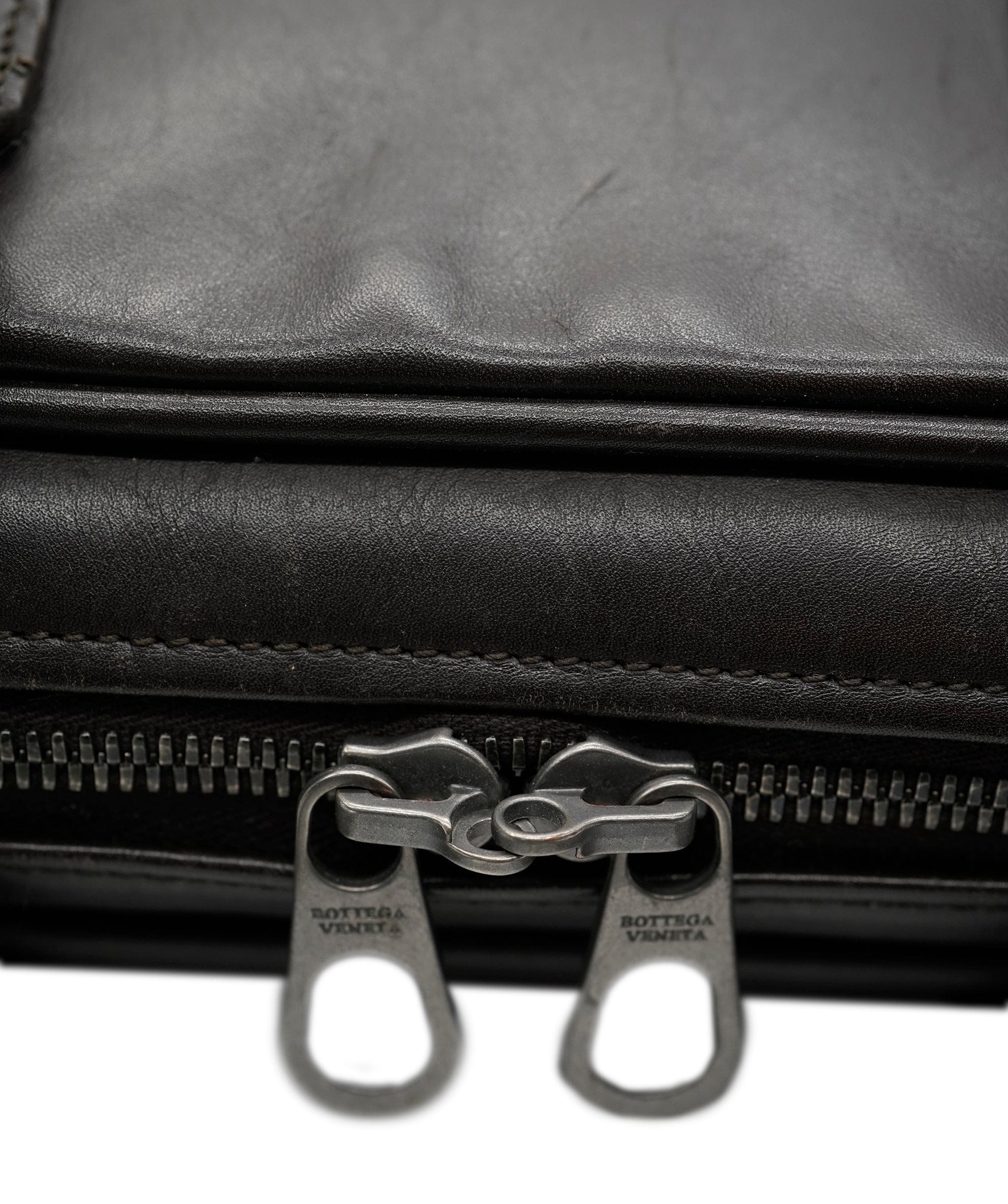 Bottega Veneta Bottega Veneta Intrecciato Trim Leather Briefcase - APC0006