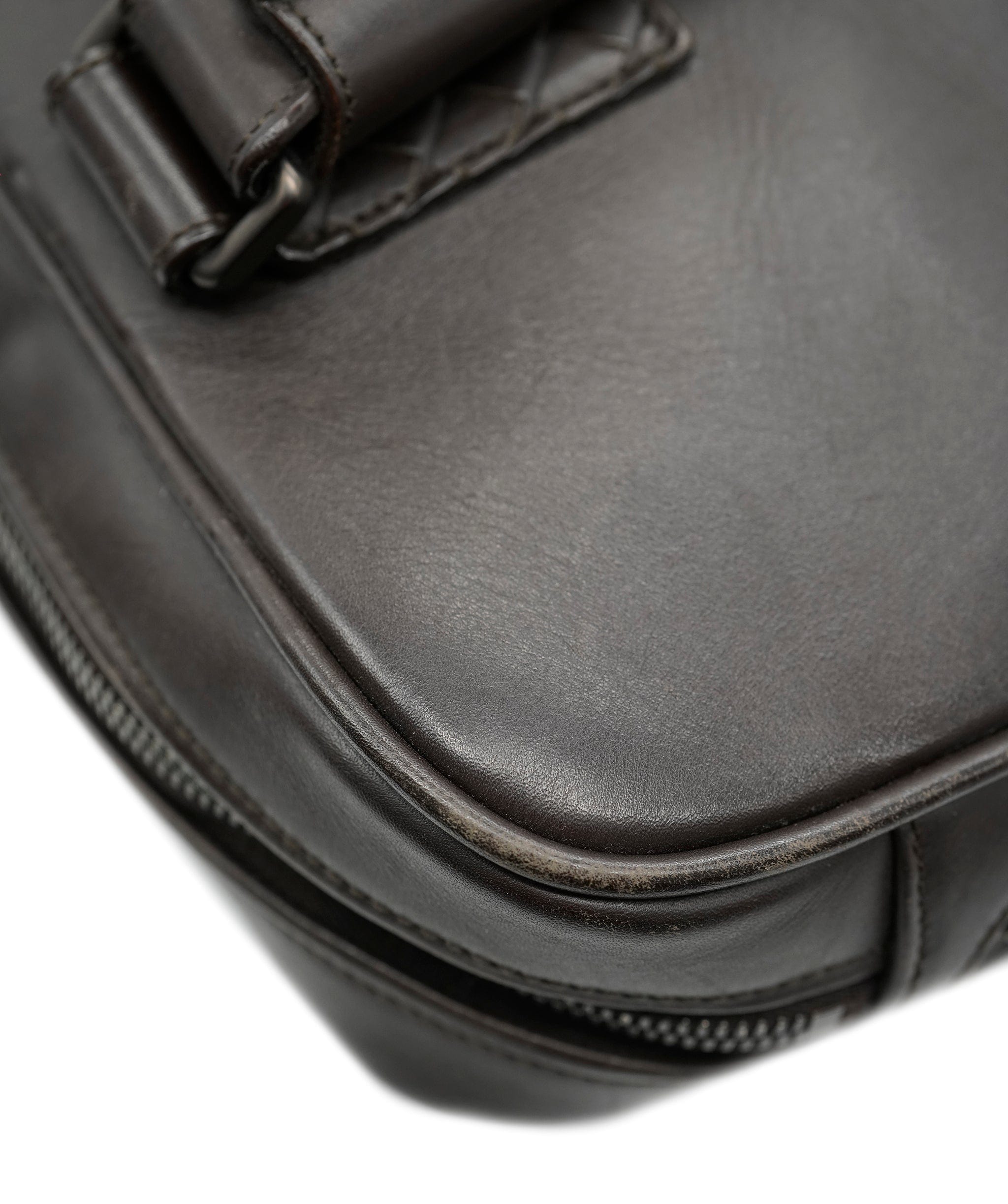 Bottega Veneta Bottega Veneta Intrecciato Trim Leather Briefcase - APC0006
